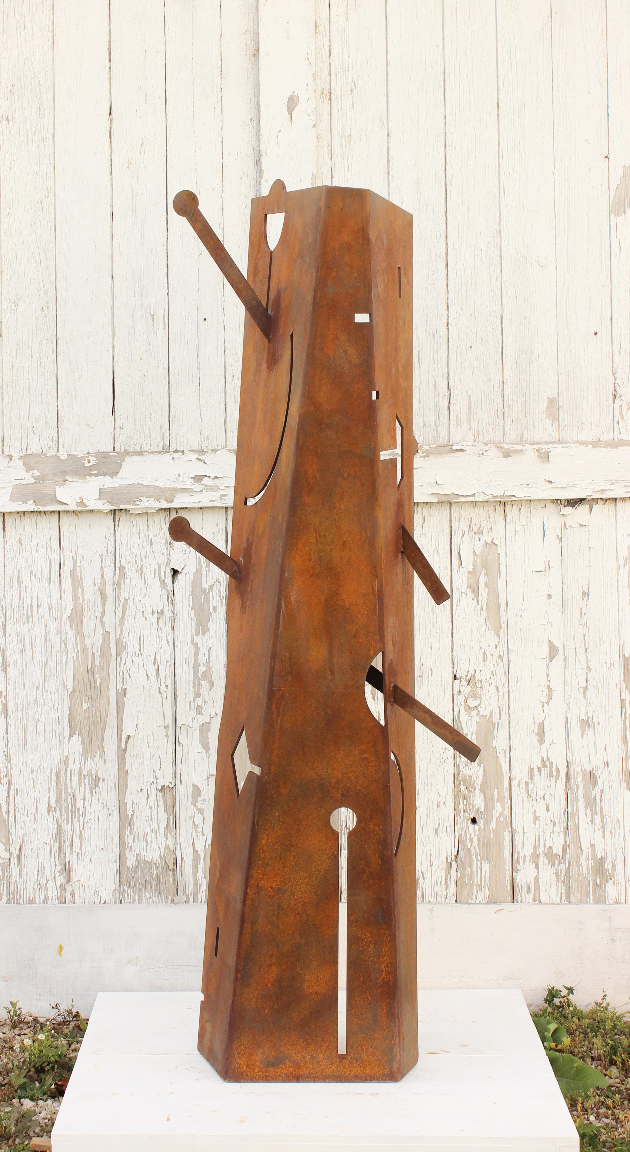 Sanctuaire 2 - Beige Abstract Sculpture par Richard Taylor