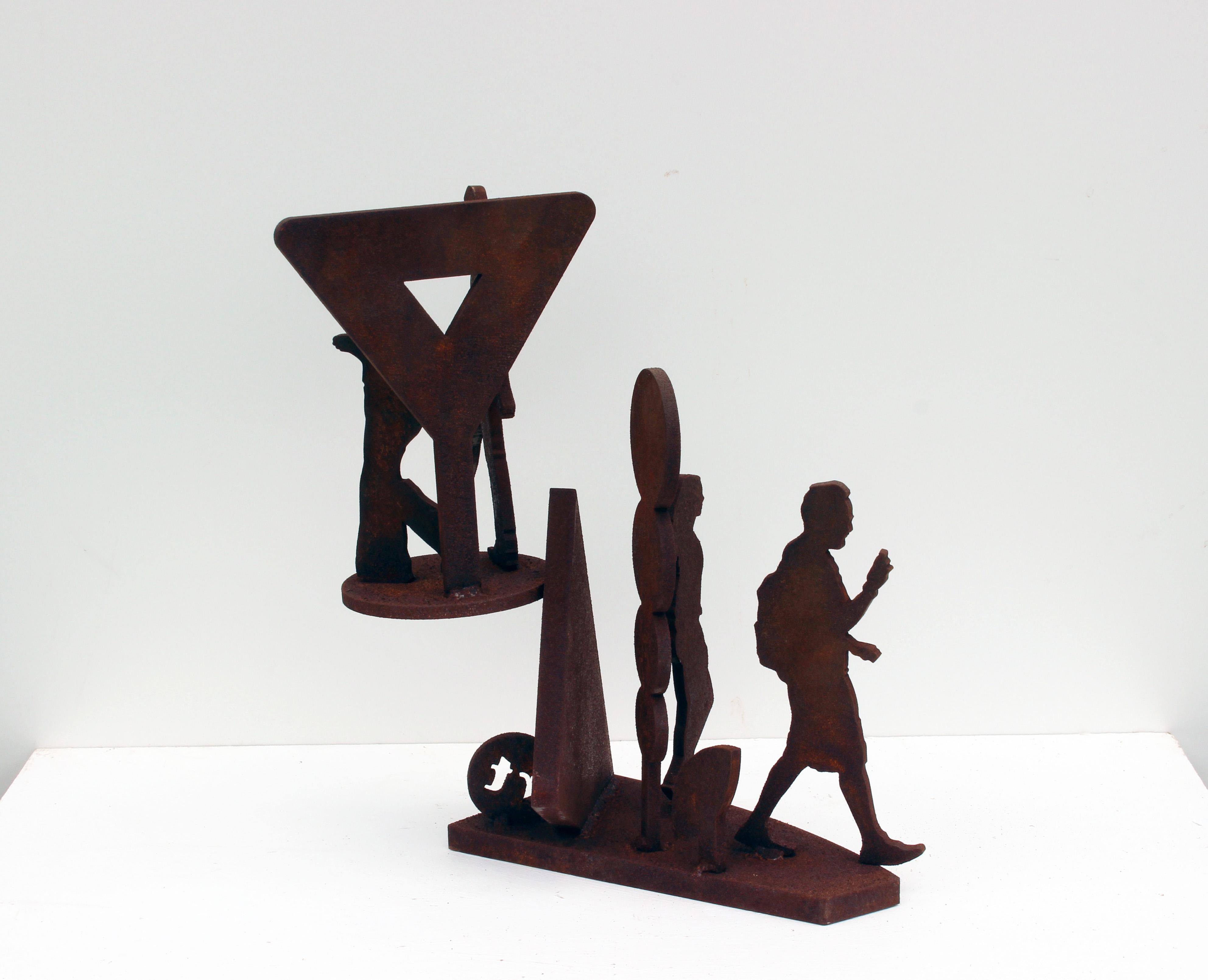 Small Townes 1 - Gris Figurative Sculpture par Richard Taylor