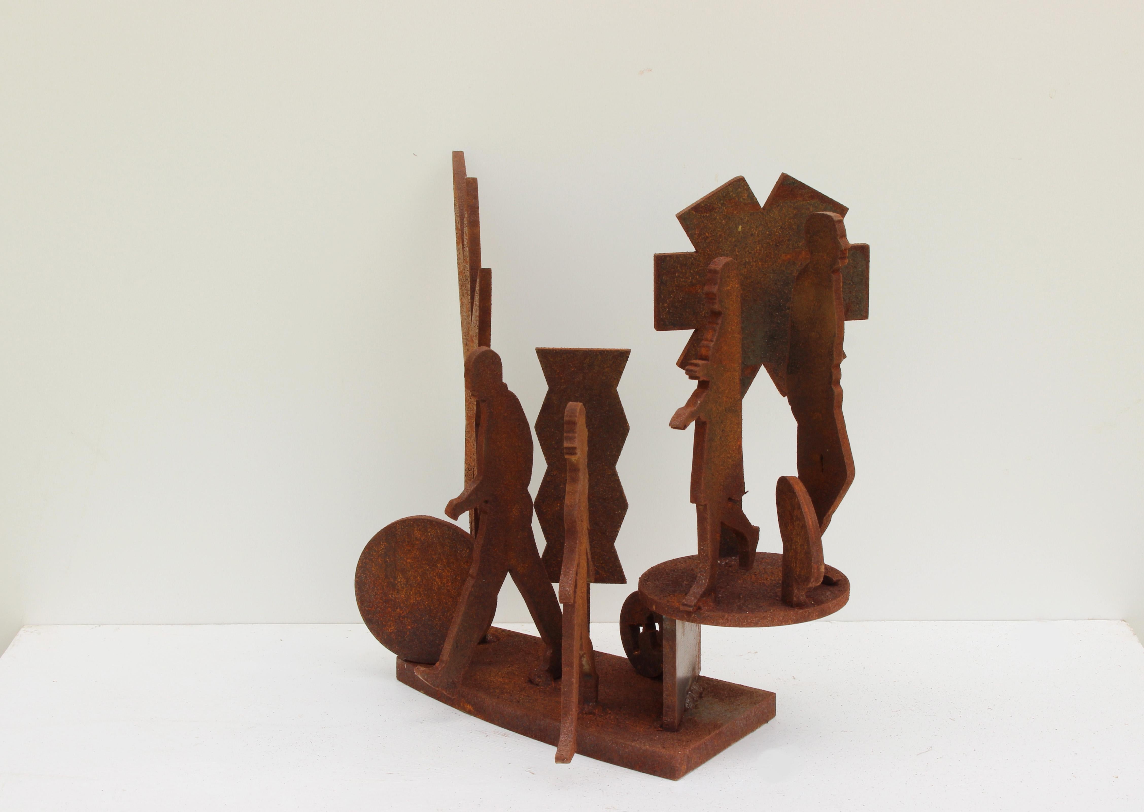 Small Townes 5 - Gris Abstract Sculpture par Richard Taylor