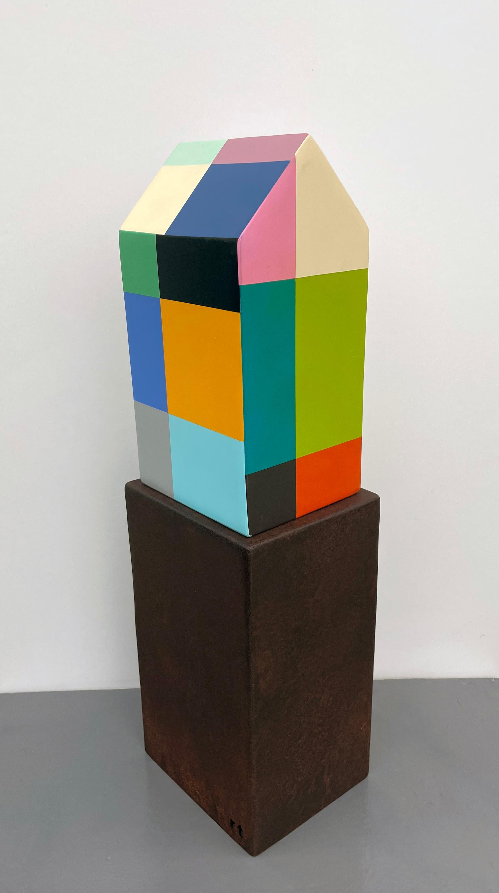sculpture de table, sculpture d'intérieur, métal, coloré, 