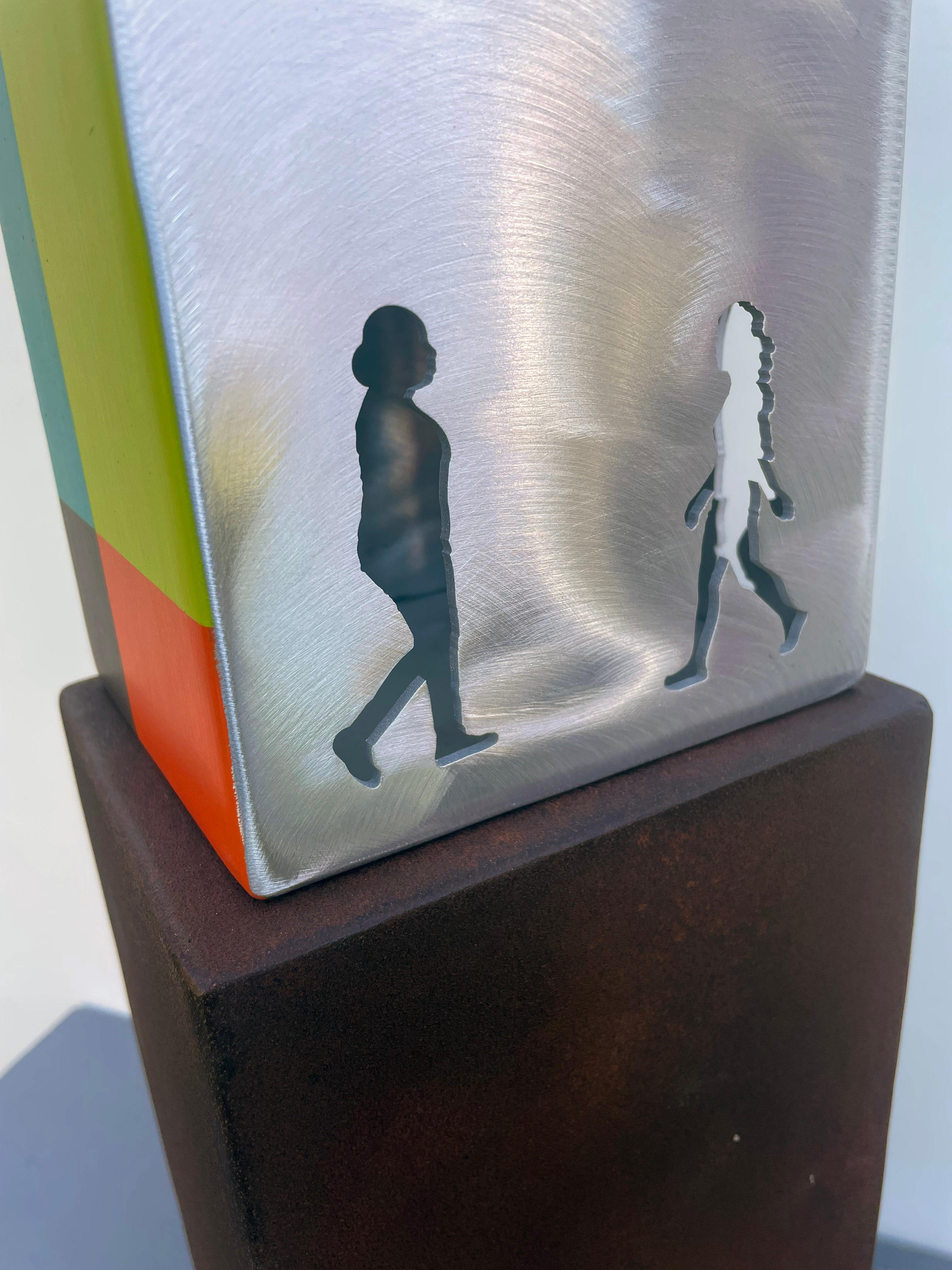 sculpture de table, sculpture d'intérieur, métal, coloré, 
