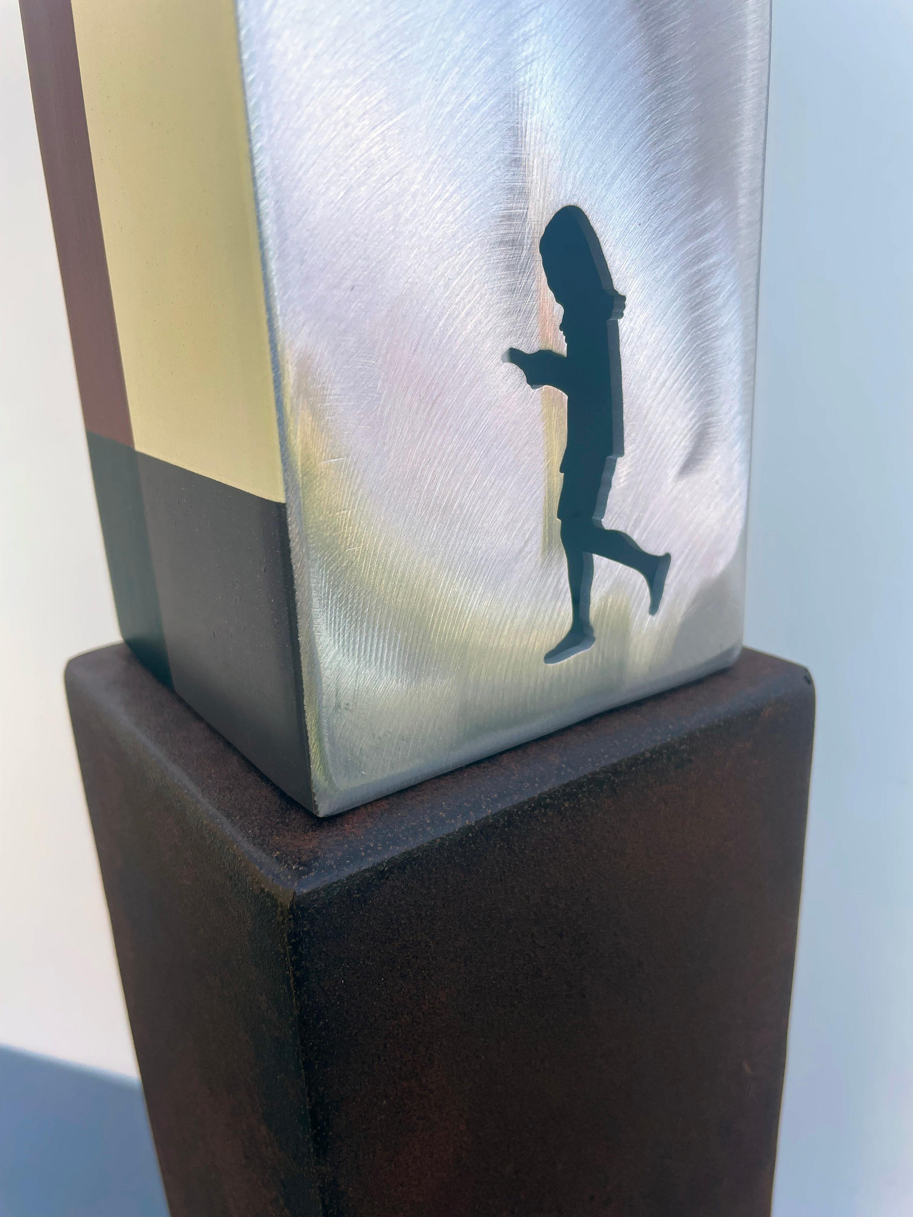 sculpture de table, sculpture d'intérieur, métal, coloré, 