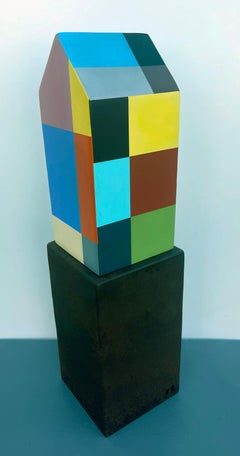 tabletop sculpture, indoor sculpture, metal, colorful, "Shelter - Edinburgh"