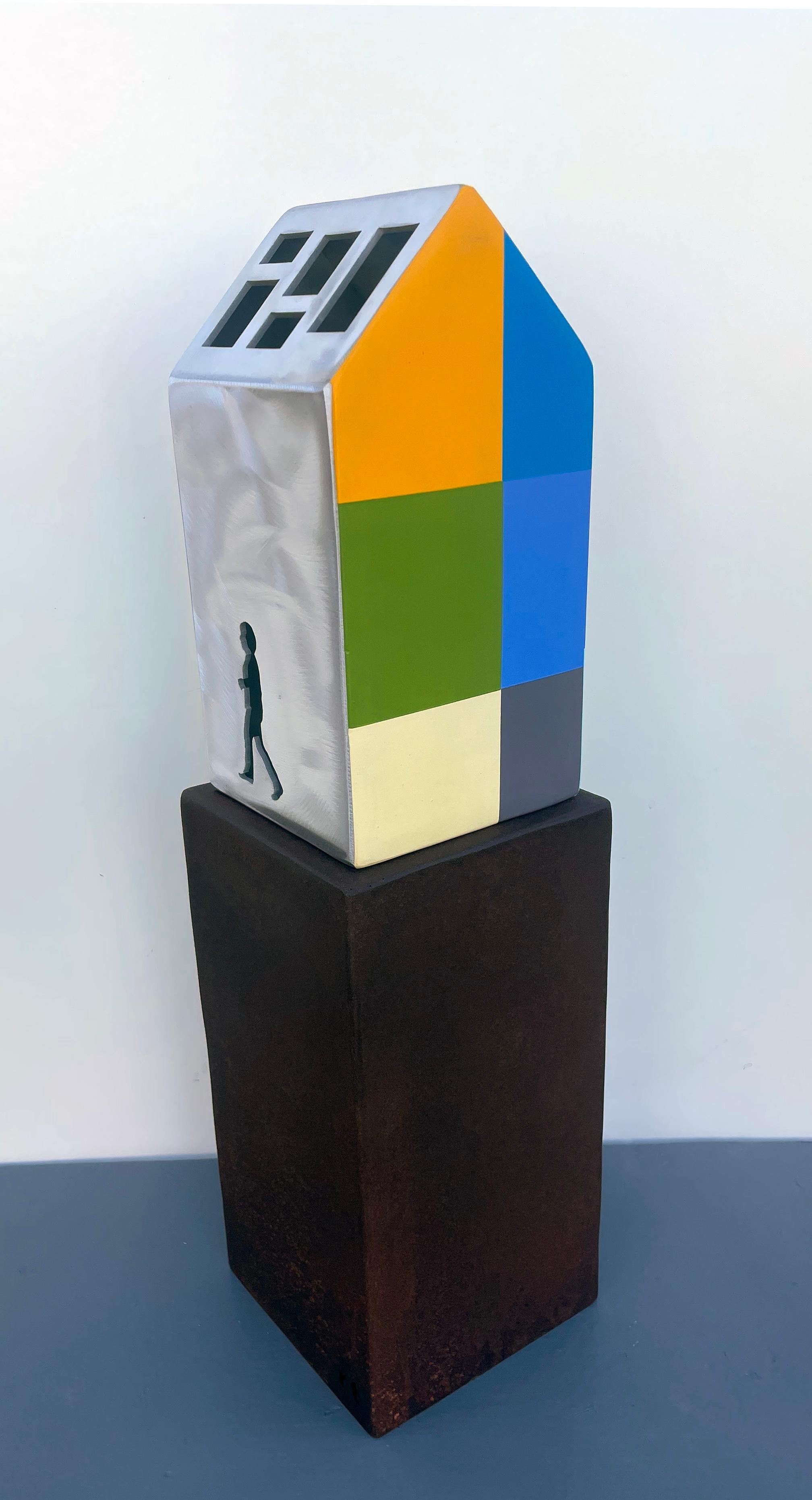 sculpture de table, sculpture d'intérieur, métal, coloré, 