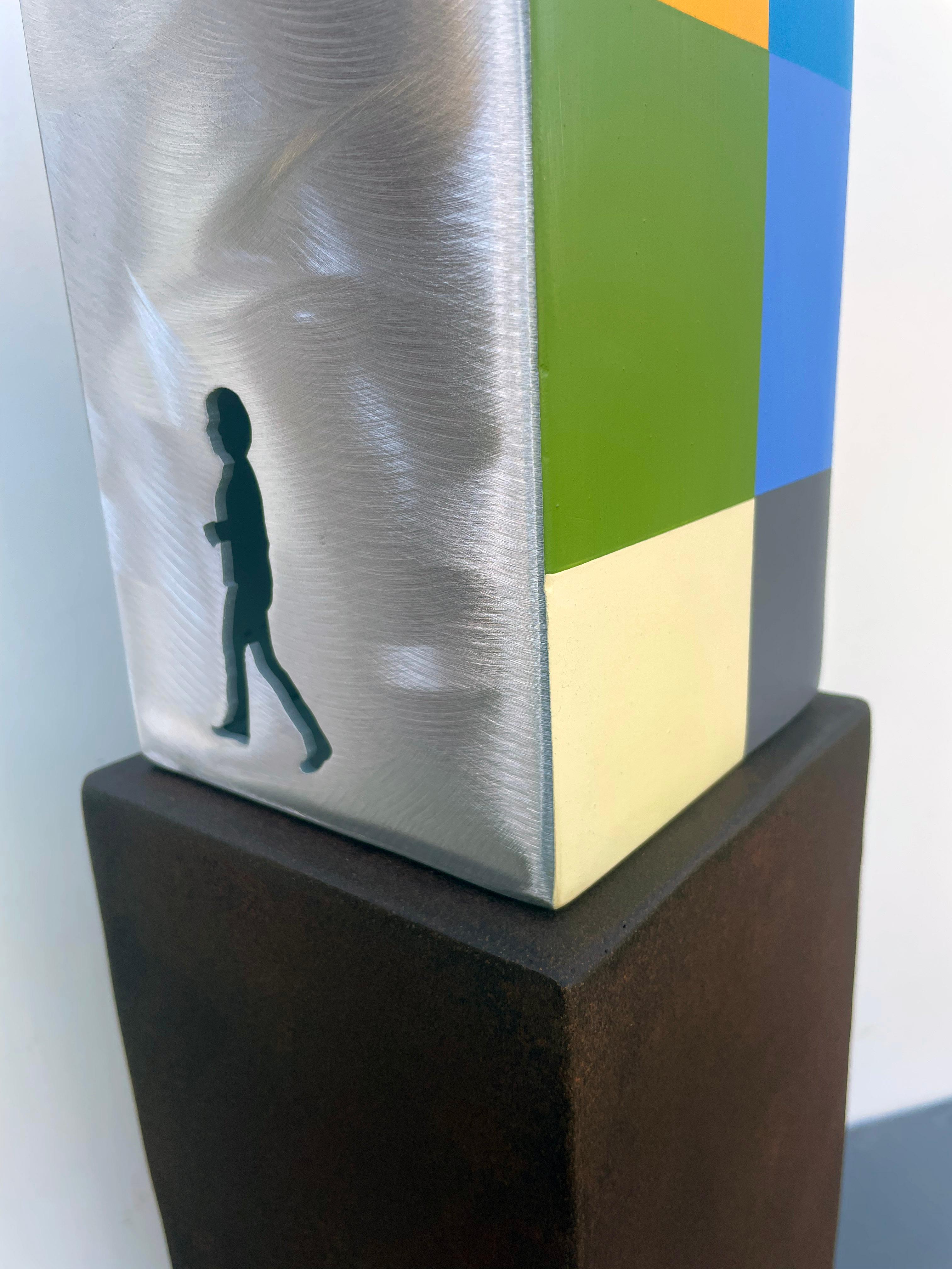 sculpture de table, sculpture d'intérieur, métal, coloré, 