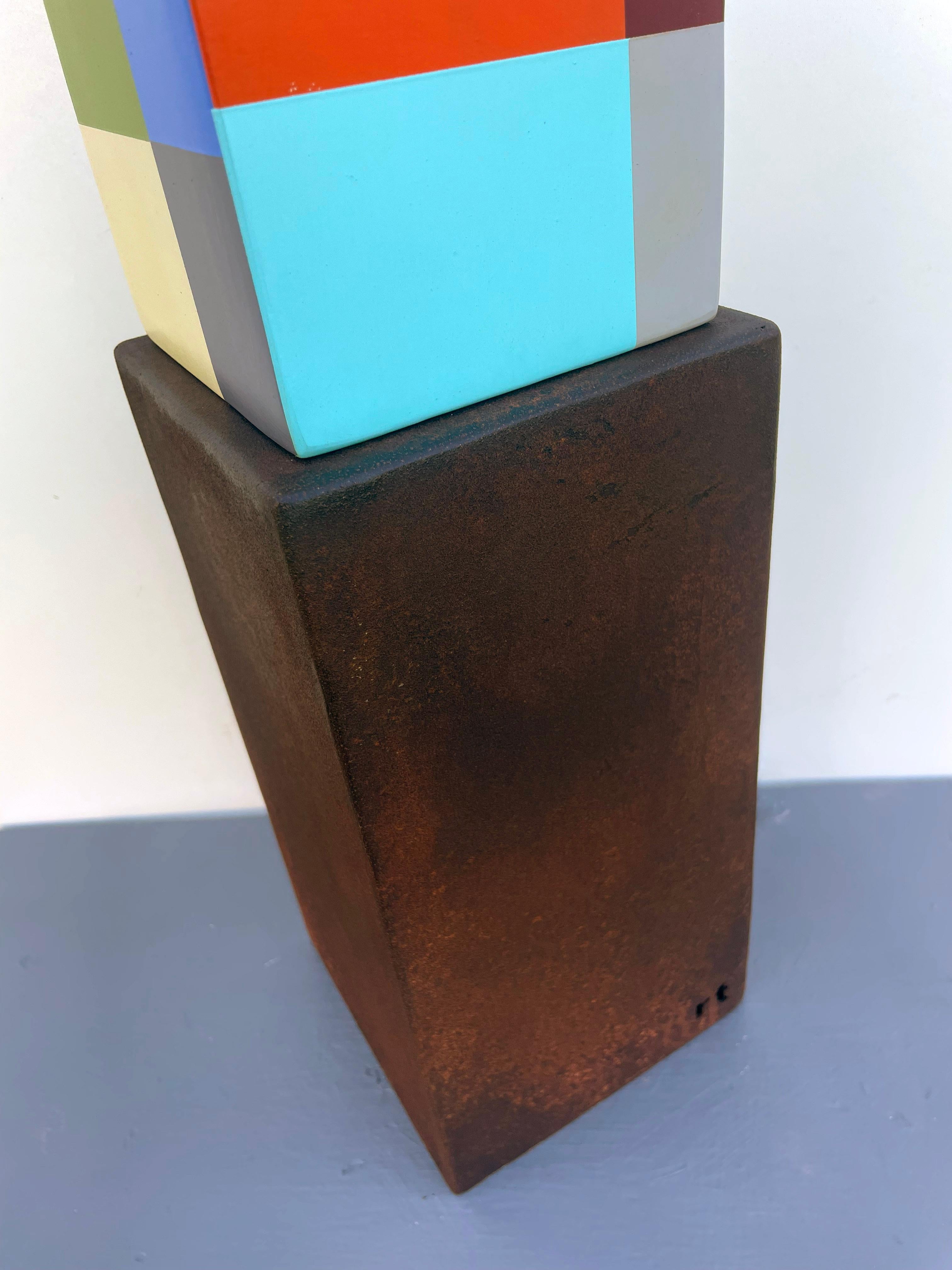 sculpture de table, sculpture d'intérieur, métal, coloré, 