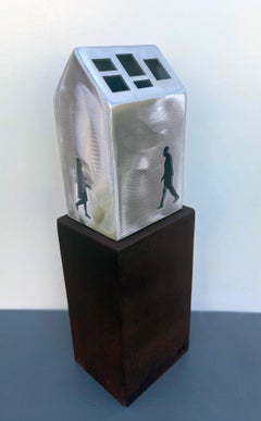 tabletop sculpture, indoor sculpture, metal, colorful, steel, "Shelter - Algoma"