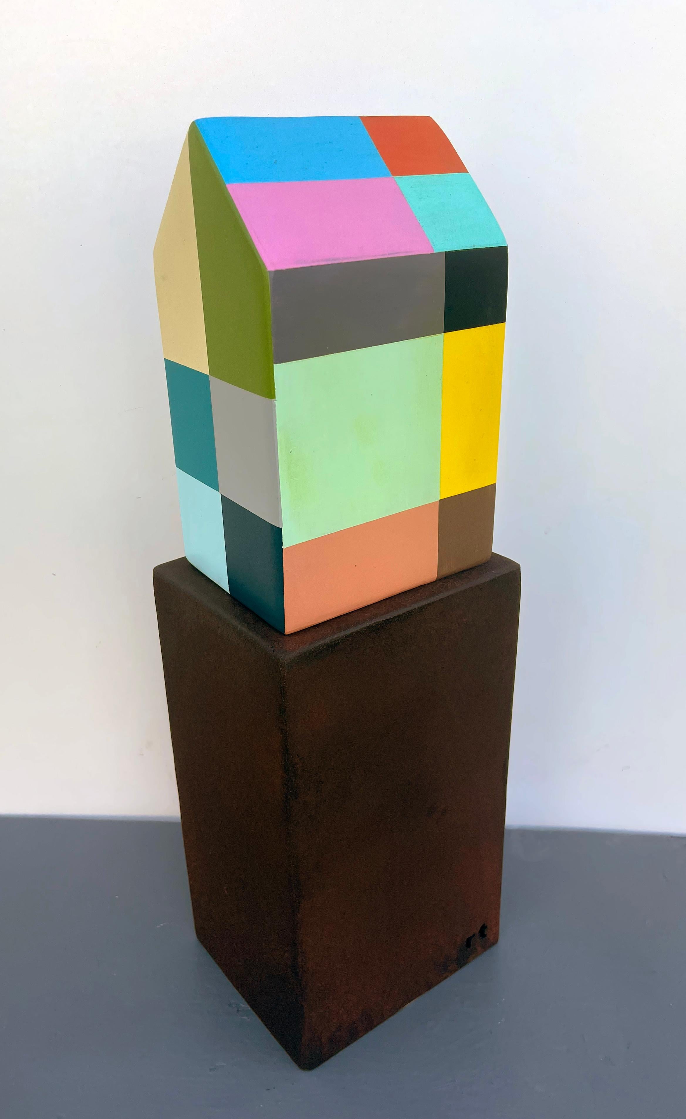 scultura da tavolo, scultura da interno, metallo, colorato, acciaio, 