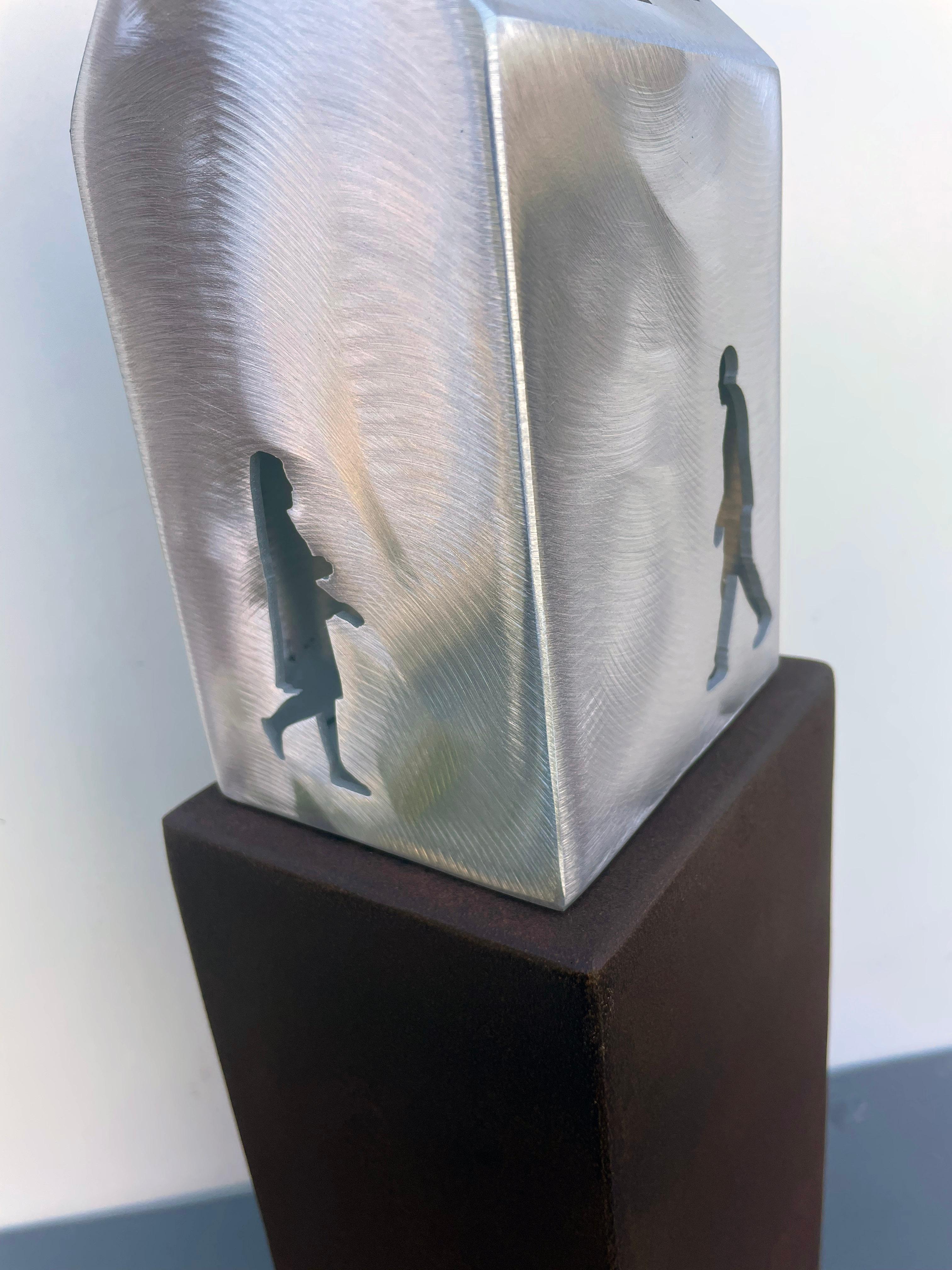 scultura da tavolo, scultura da interno, metallo, colorato, acciaio, 