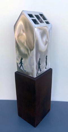 tabletop sculpture, indoor sculpture, metal, colorful, steel, "Shelter - Lyon"