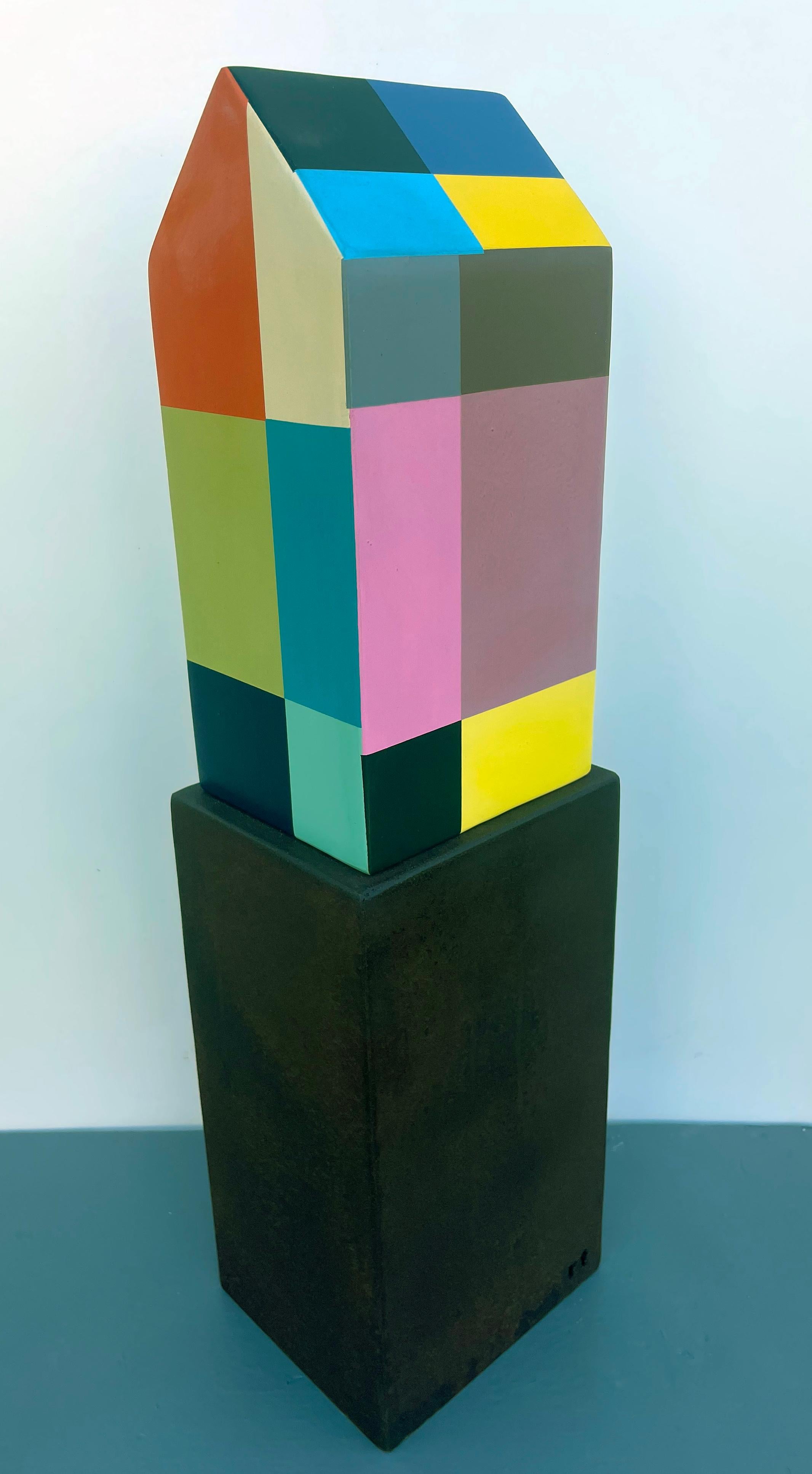 scultura da tavolo, scultura da interno, metallo, colorato, acciaio, 