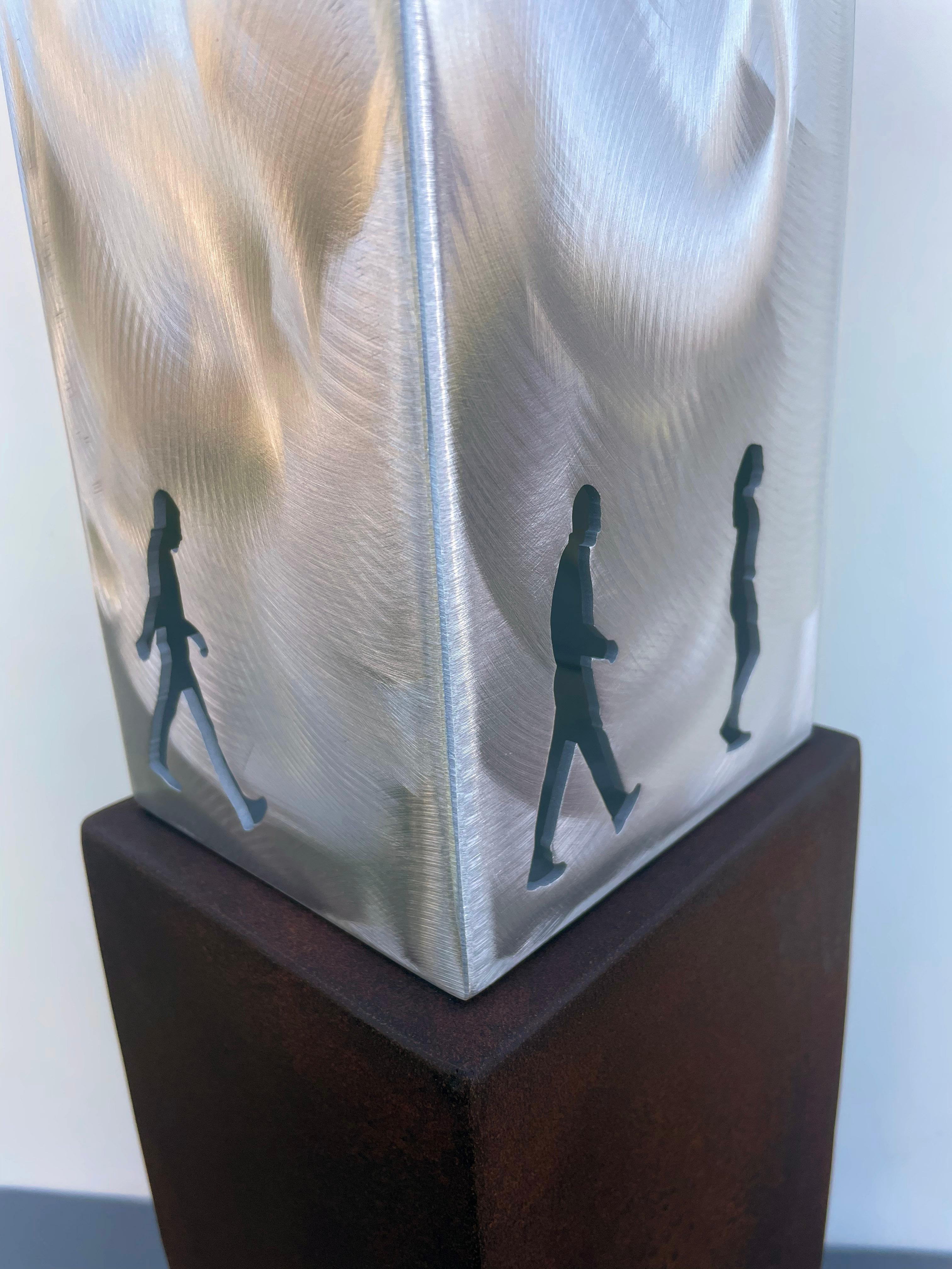 scultura da tavolo, scultura da interno, metallo, colorato, acciaio, 