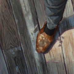 „ „Homage to Wyeth““ – zeitgenössisches amerikanisches Realismus-Gemälde – Vermeer