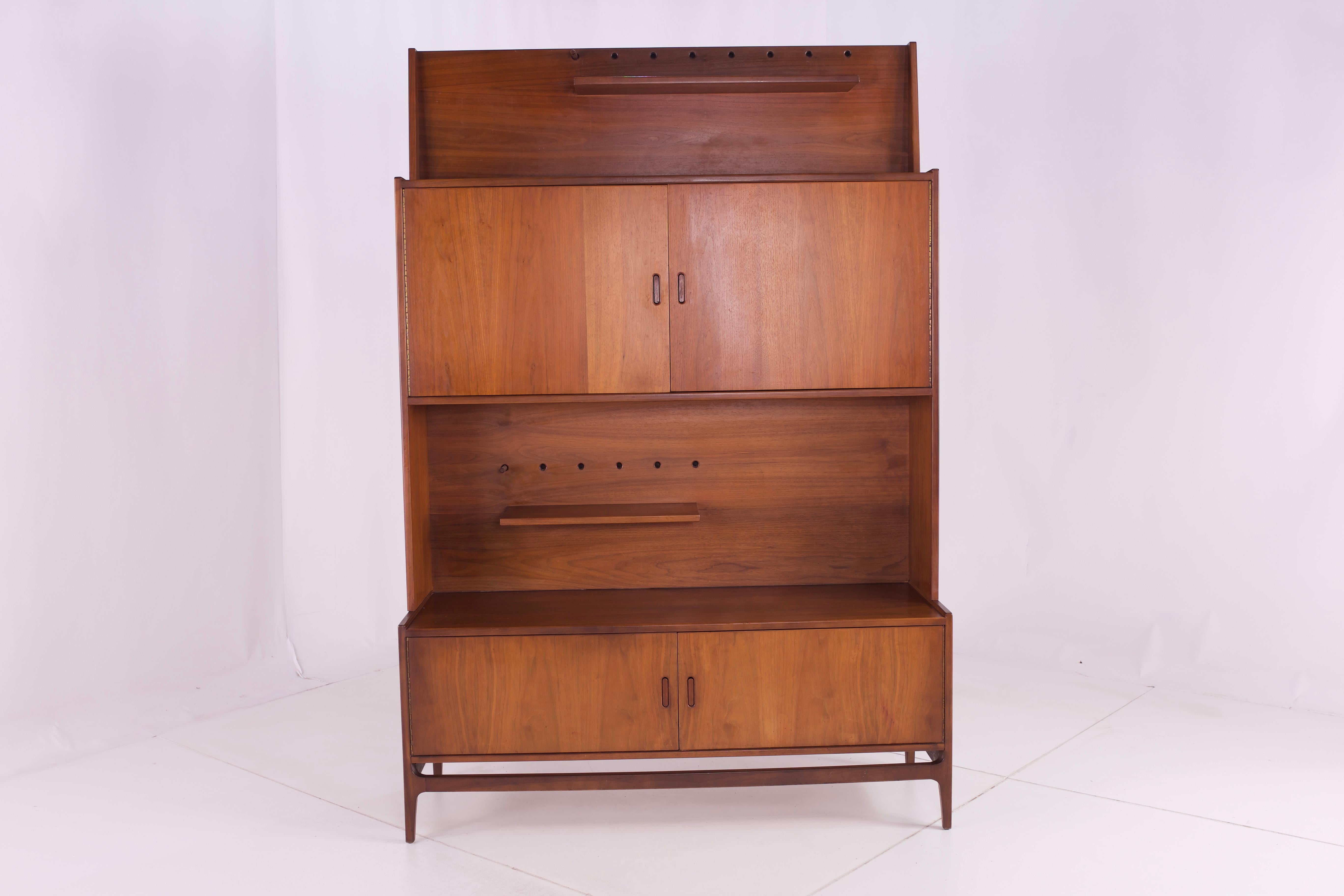 Richard Thompson for Glenn of California midcentury sideboard credenza buffet and Hutch display cabinet 
Measures: 51 wide x 18 deep x 77.25 high 
See below for 5 ways to save!
Free restoration: When you purchase a piece we carefully clean and