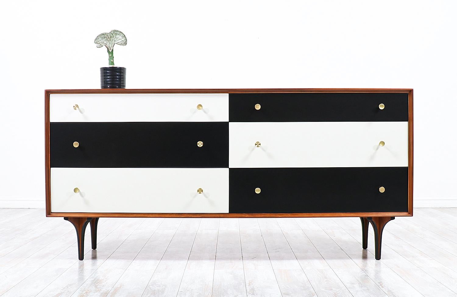 Richard Thompson lacquered and walnut dresser for Glenn of California.