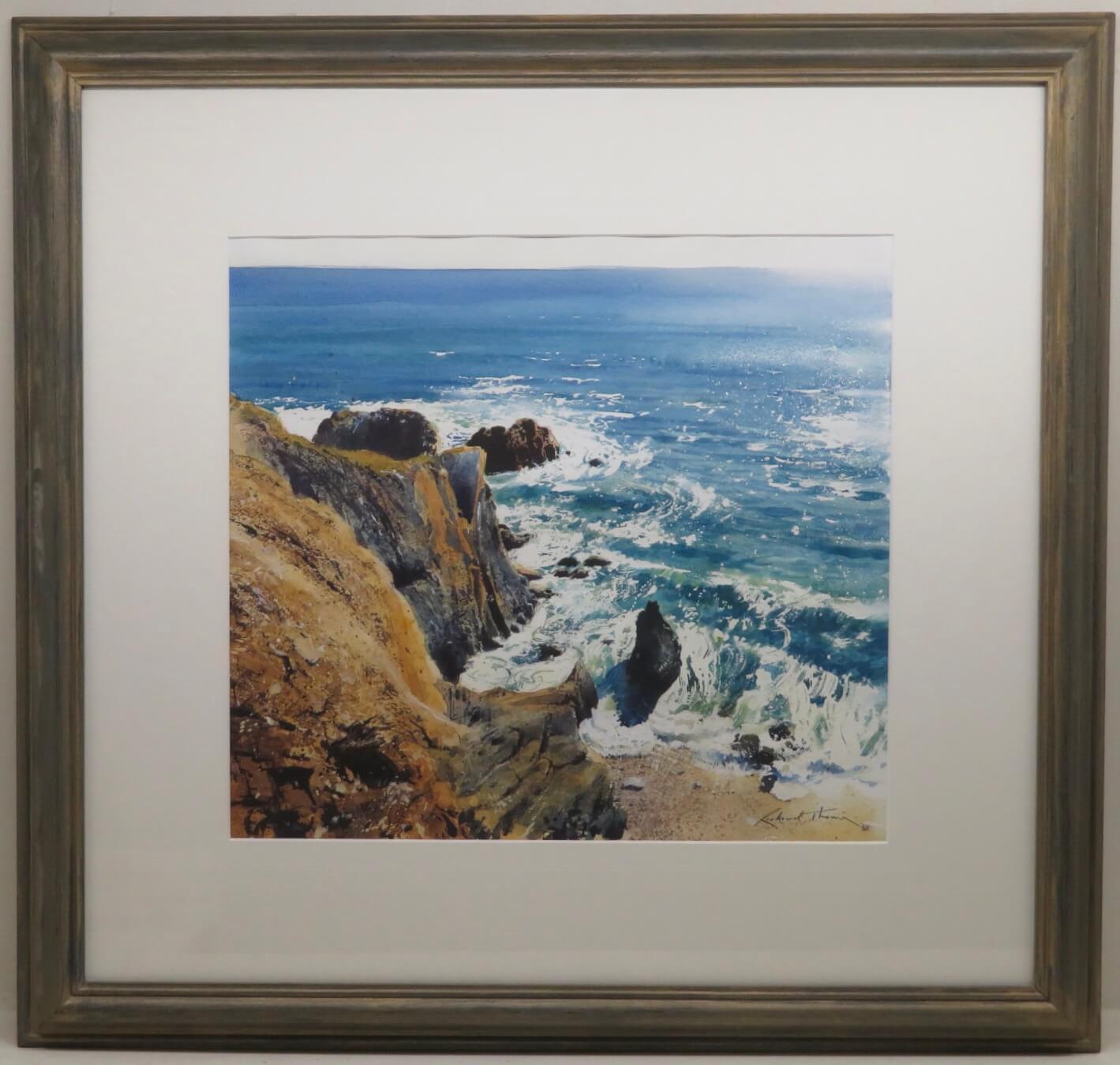 Landscape Painting Richard thorn - RICHARD THORN R.I. (1952-) Aquarelle originale fine Seascape Modern British