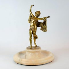 Richard Thuss Austrian Gilt Bronze Figure of an Oriental Woman Dancing