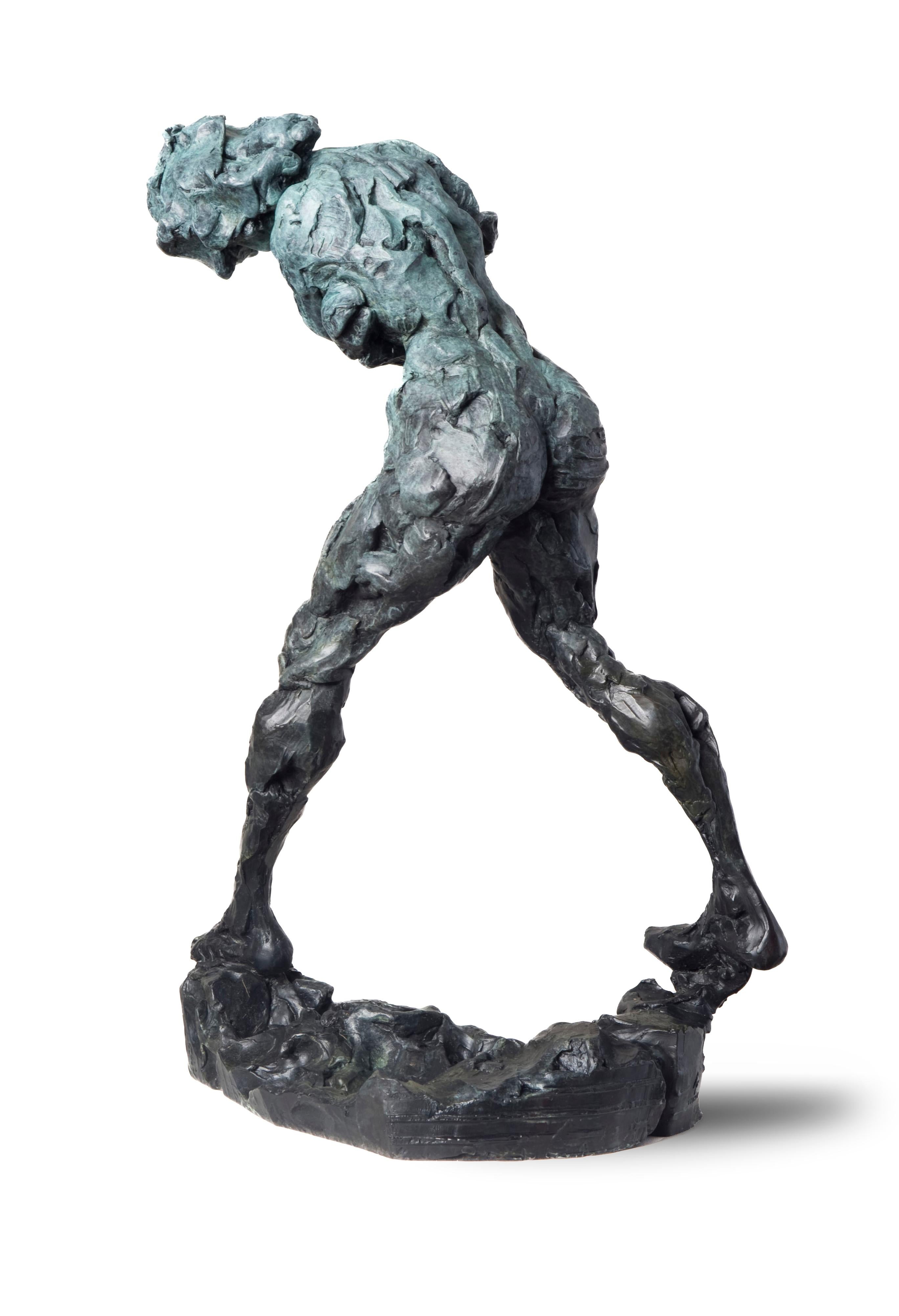 Spirit of Gravity  - emotive, nude, female, figurative, bronze statuette For Sale 1