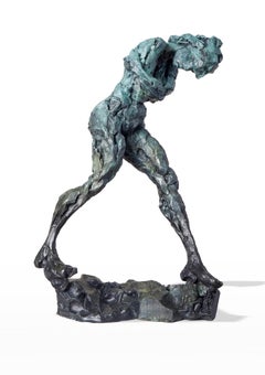 Espíritu de Gravedad  - emotivo, desnudo, femenino, figurativo, estatuilla de bronce