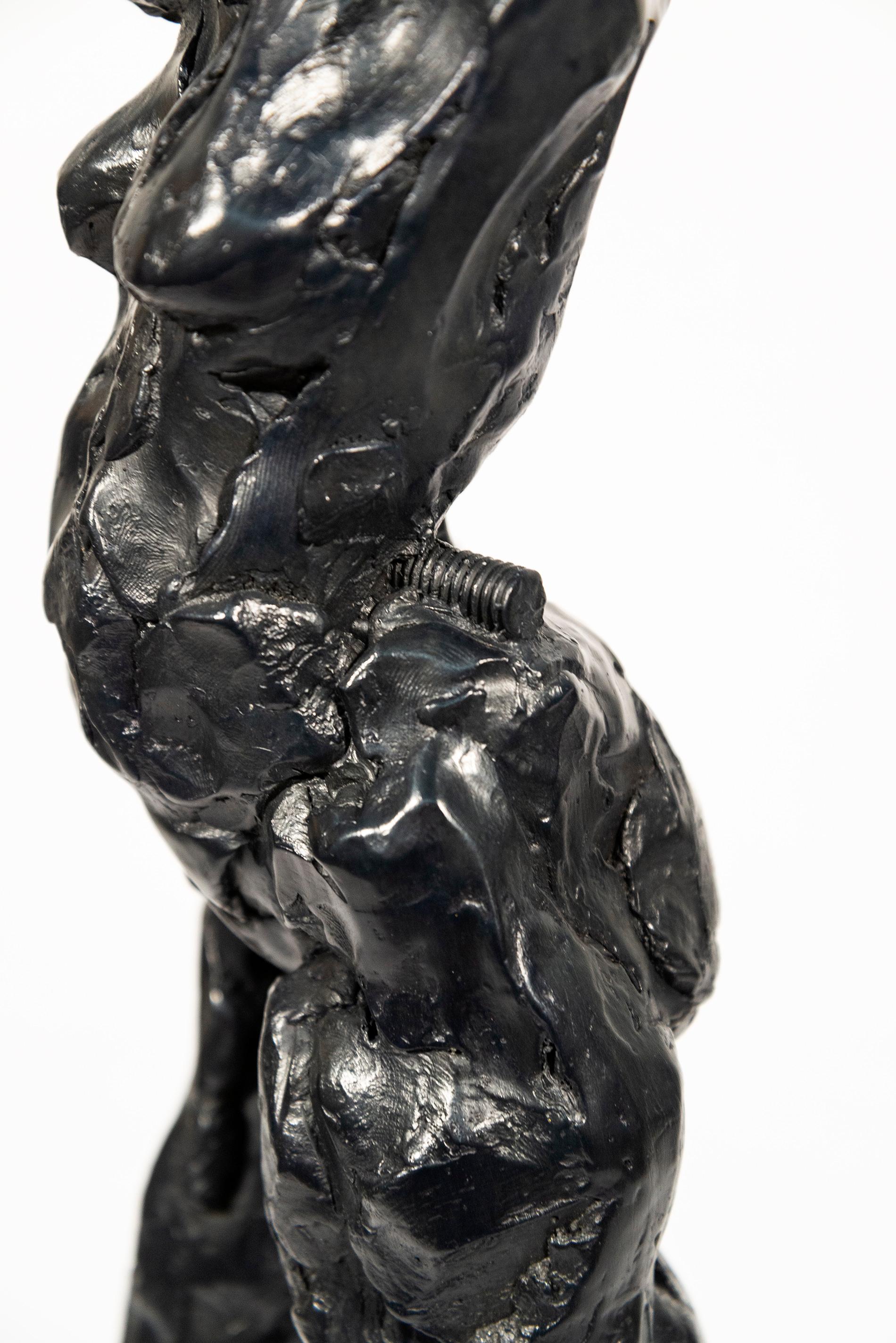 The Pleiades-Electra 4/12 - emotive, nude, female, figurative, bronze statuette For Sale 7