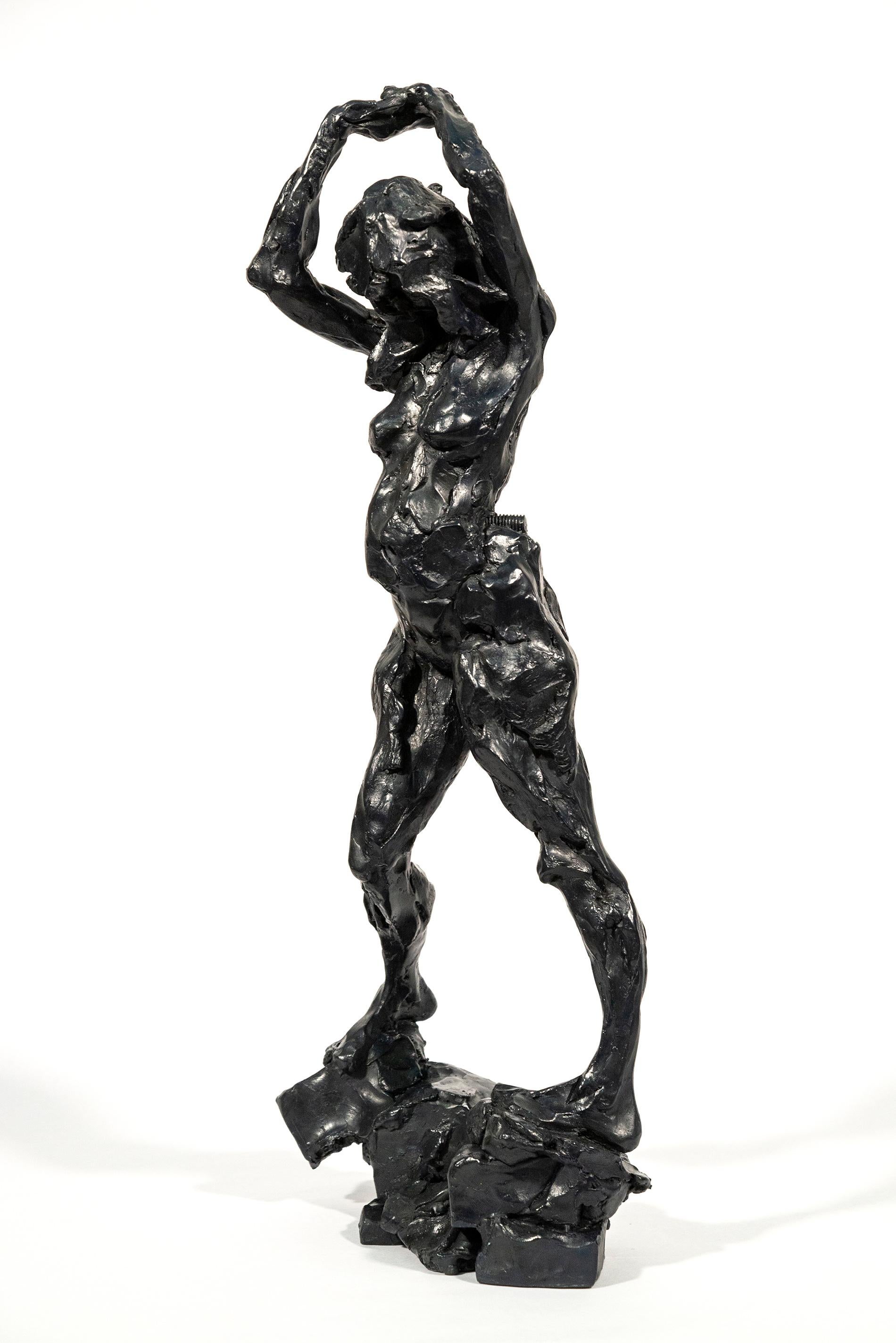 The Pleiades-Electra 4/12 - emotive, nude, female, figurative, bronze statuette - Sculpture by Richard Tosczak