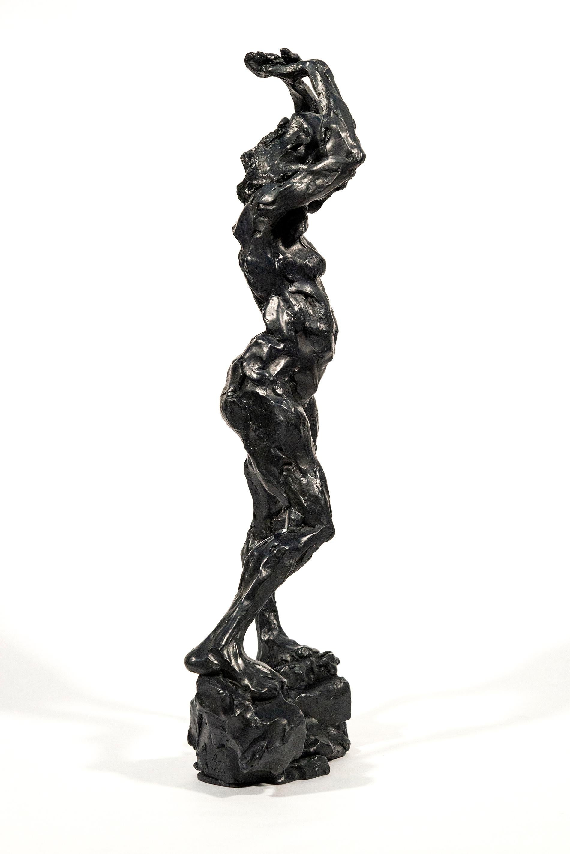 The Pleiades-Electra 4/12 - emotive, nude, female, figurative, bronze statuette For Sale 3