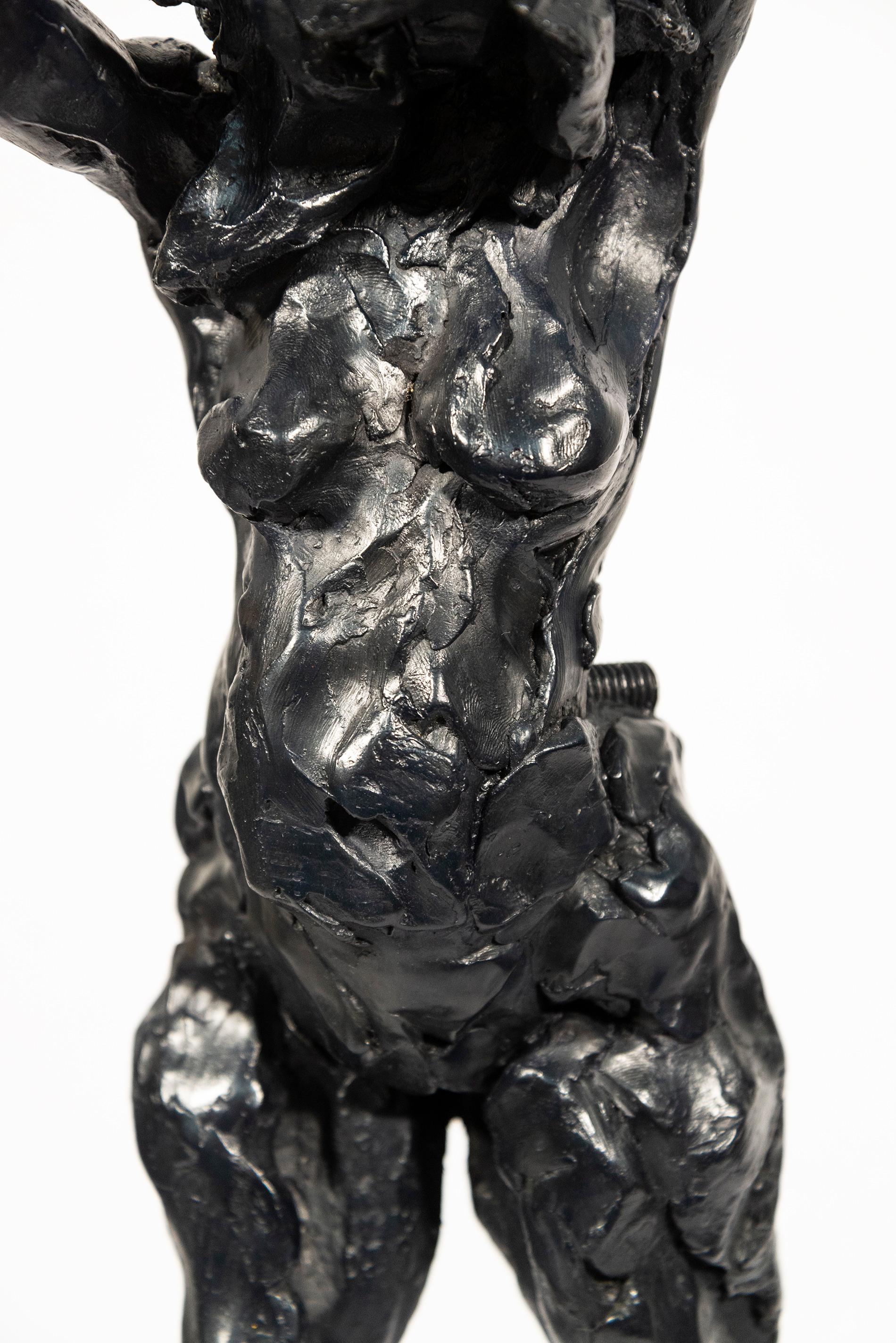 The Pleiades-Electra 4/12 - emotive, nude, female, figurative, bronze statuette For Sale 5