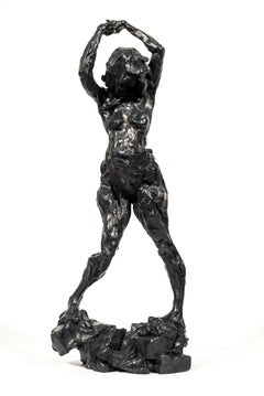 The Pleiades-Electra 4/12 - Emotiv, nackt, weiblich, figurativ, Bronzestatuette