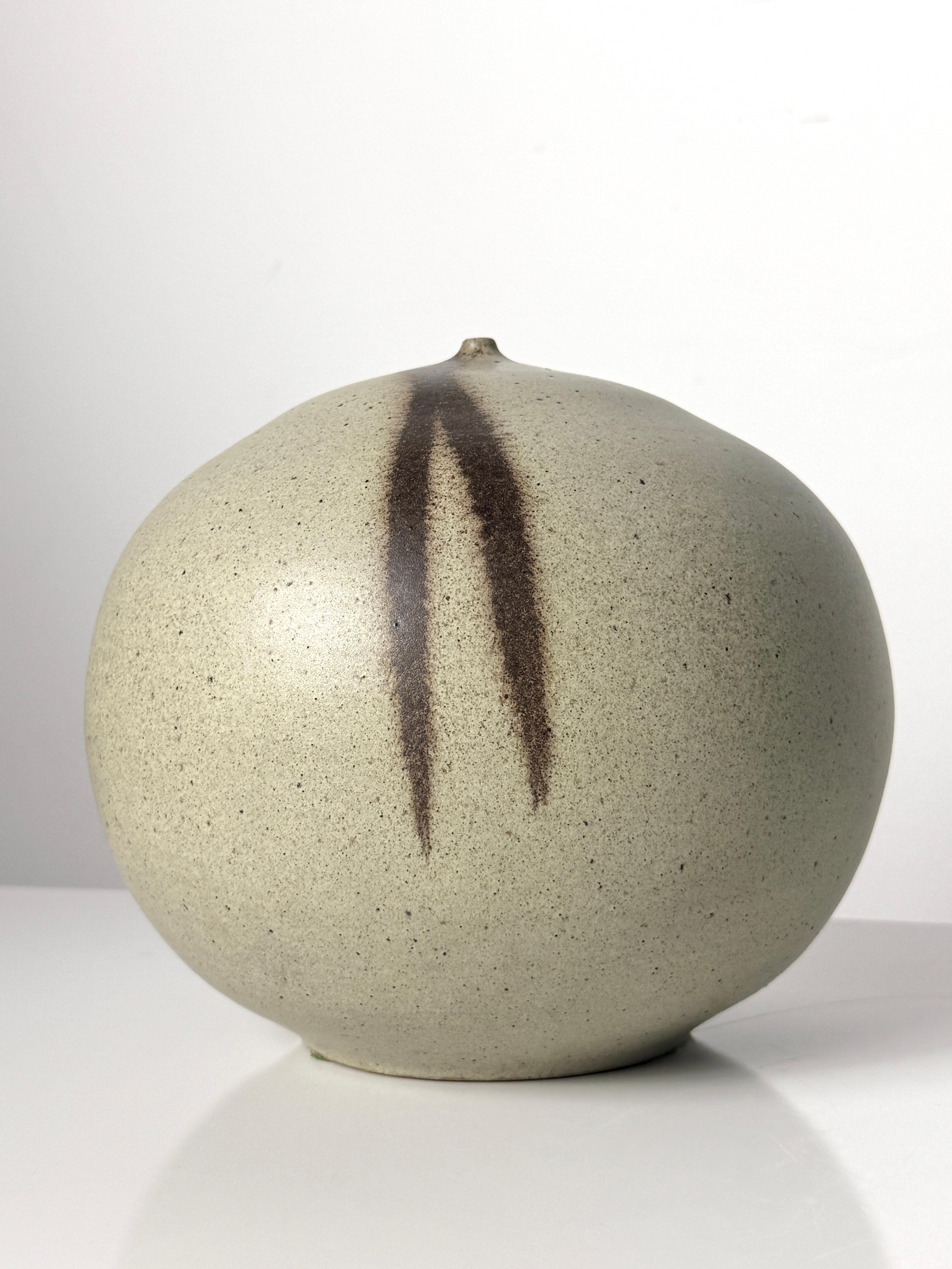 Glazed Richard Tuck Large Studio Pottery Weed Pot Twig Vase Wabi Sabi Modernist Vessel For Sale