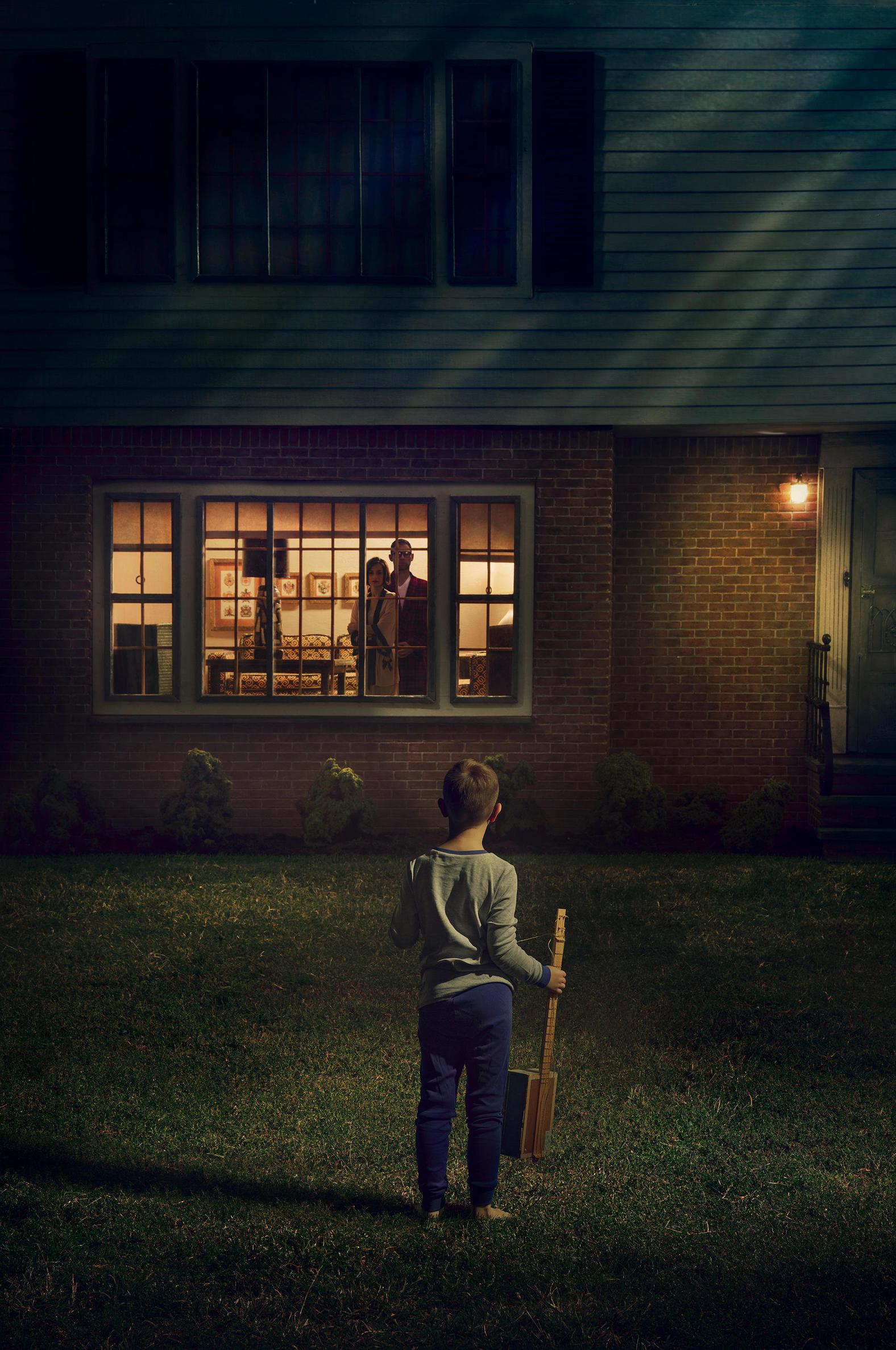 Richard Tuschman Color Photograph - On the Lawn at Night