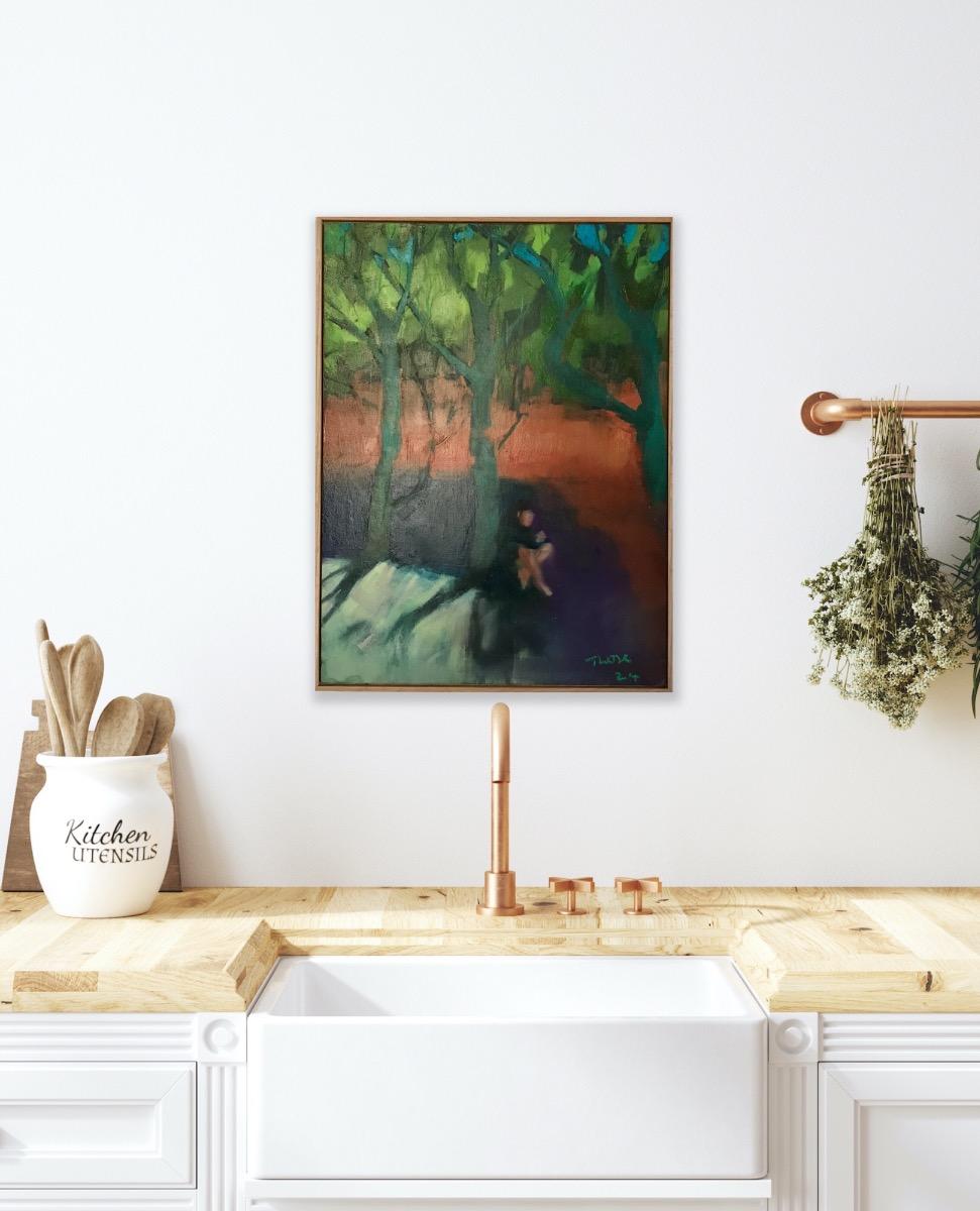 Dessin, peinture originale, art contemporain, peinture de paysage en vente 3