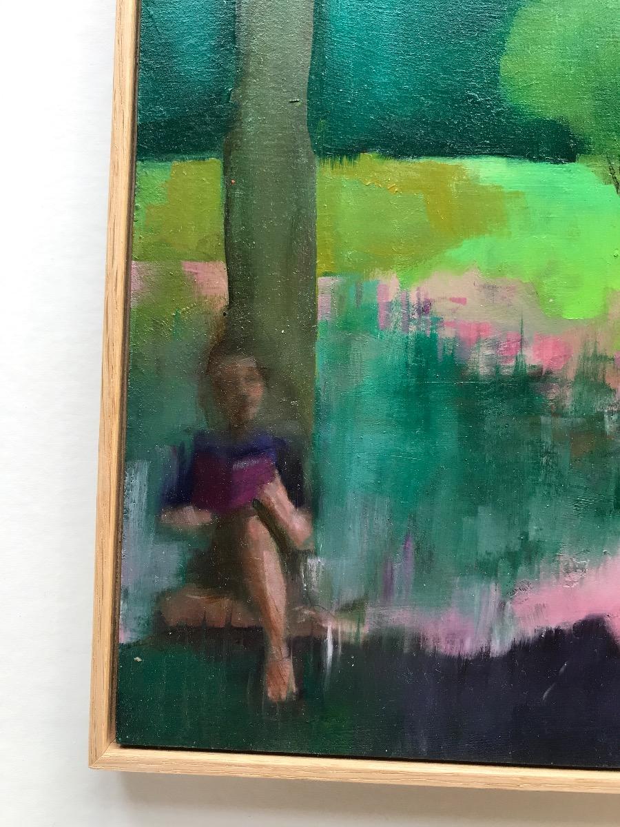 Tarde, pintura original, contemporáneo, paisaje, jardín - Painting de Richard Twose