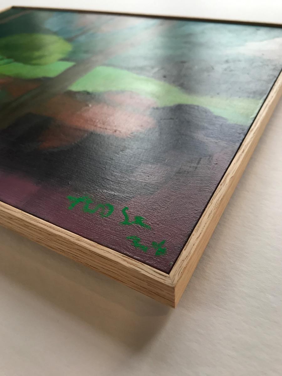 Tarde, pintura original, contemporáneo, paisaje, jardín - Painting Contemporáneo de Richard Twose