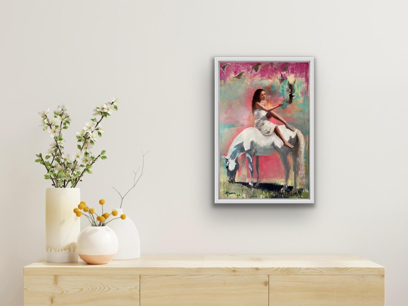 Night Birds, original painting, contemporary, figurative For Sale 3