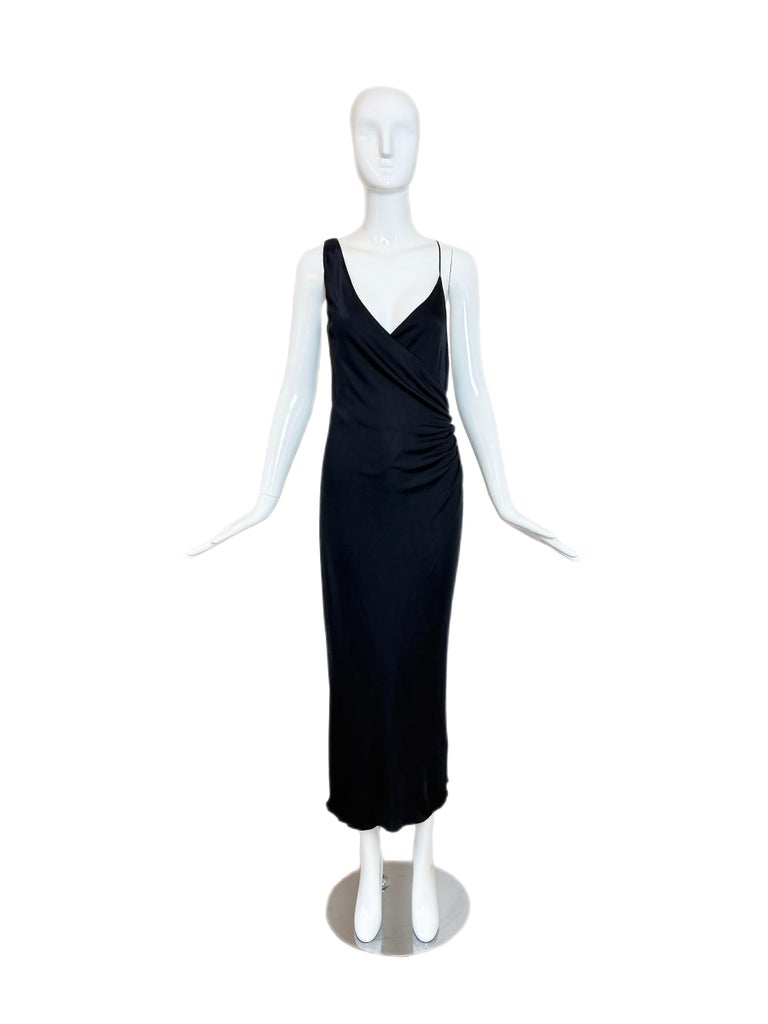 90s slinky dress (L) 90s/Y2K Slinky Green Drop Waist Midi Dress