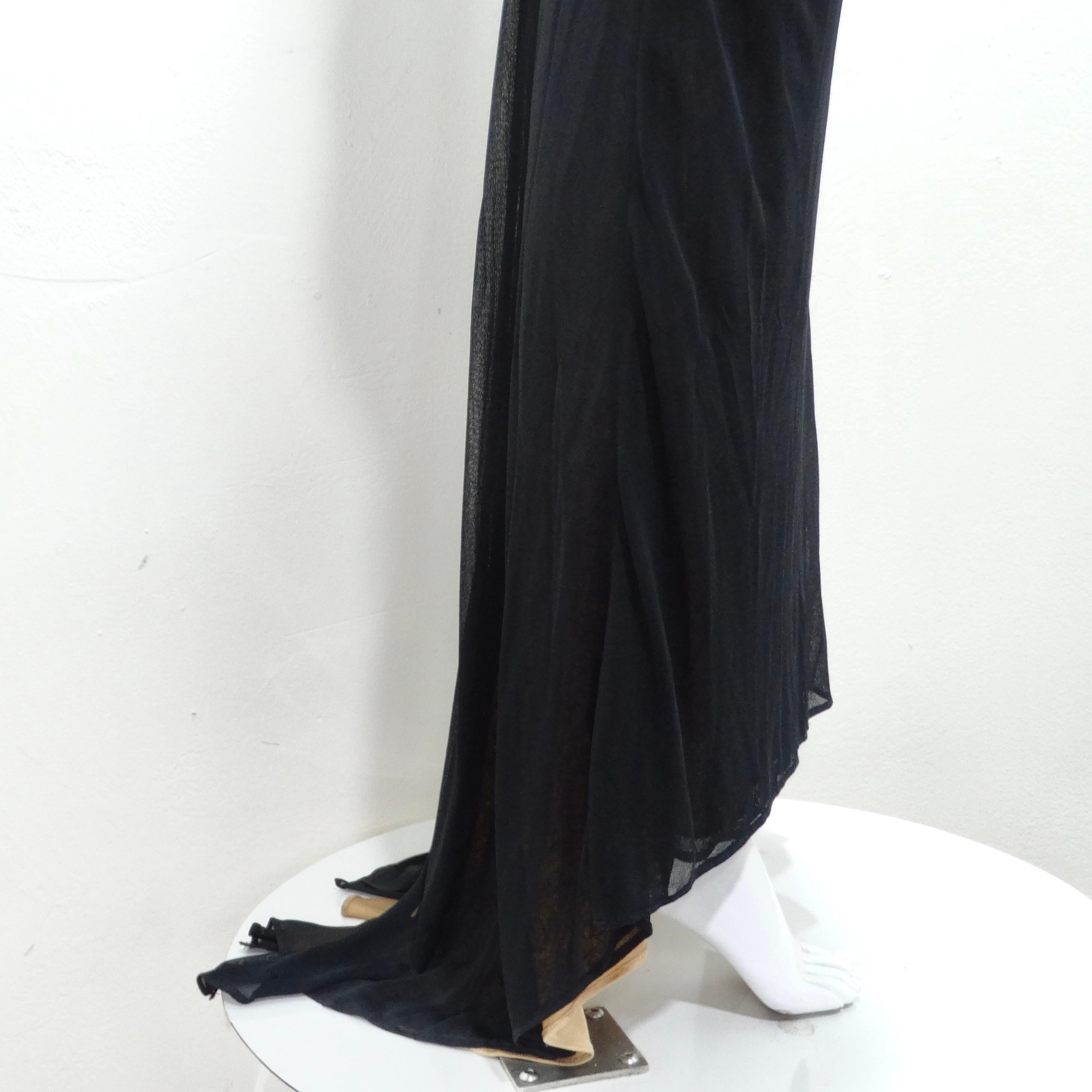Women's or Men's Richard Tyler Couture 1990s Black Evening Gown For Sale