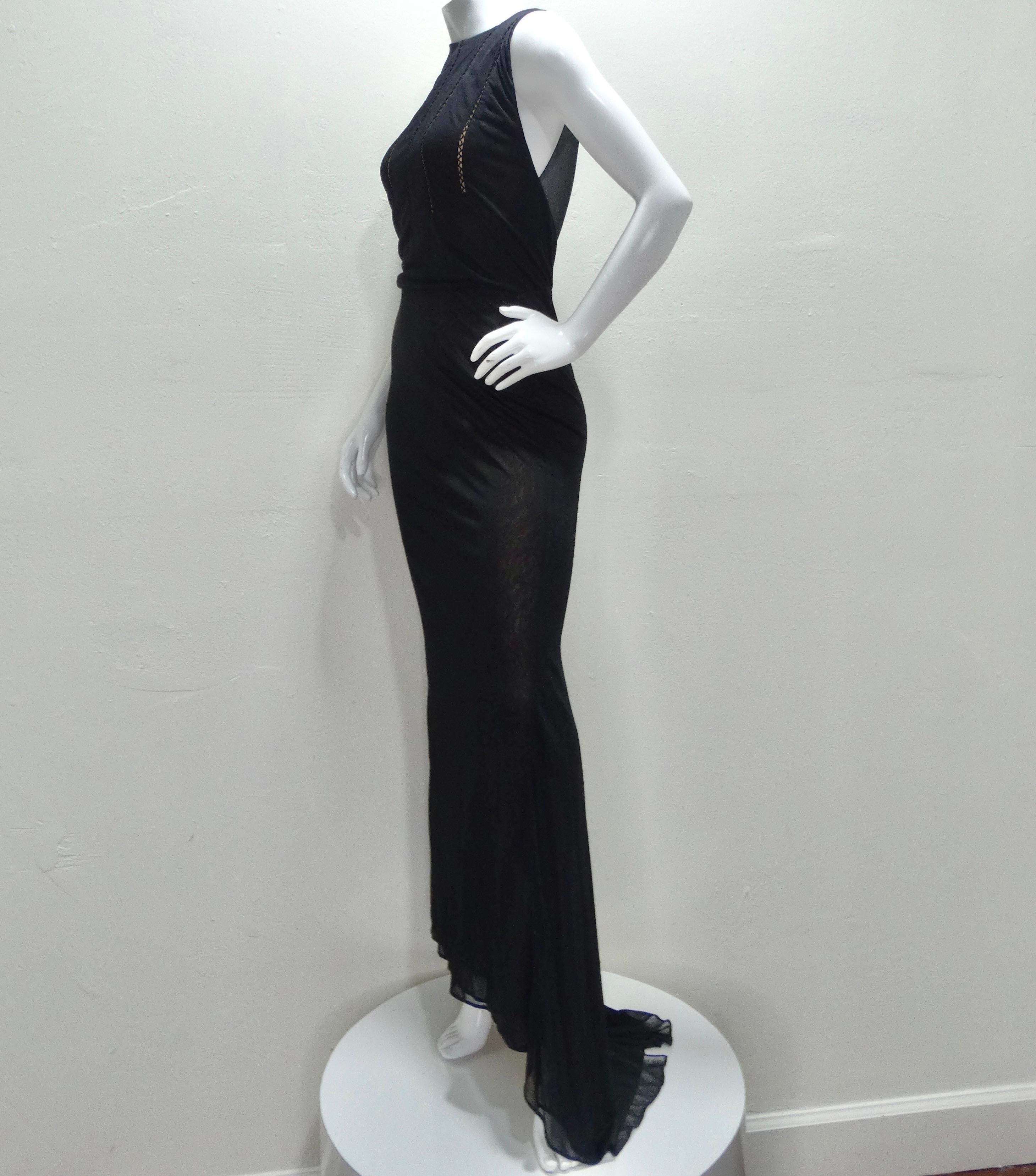 Richard Tyler Couture - Robe de soirée noire, années 1990 en vente 2