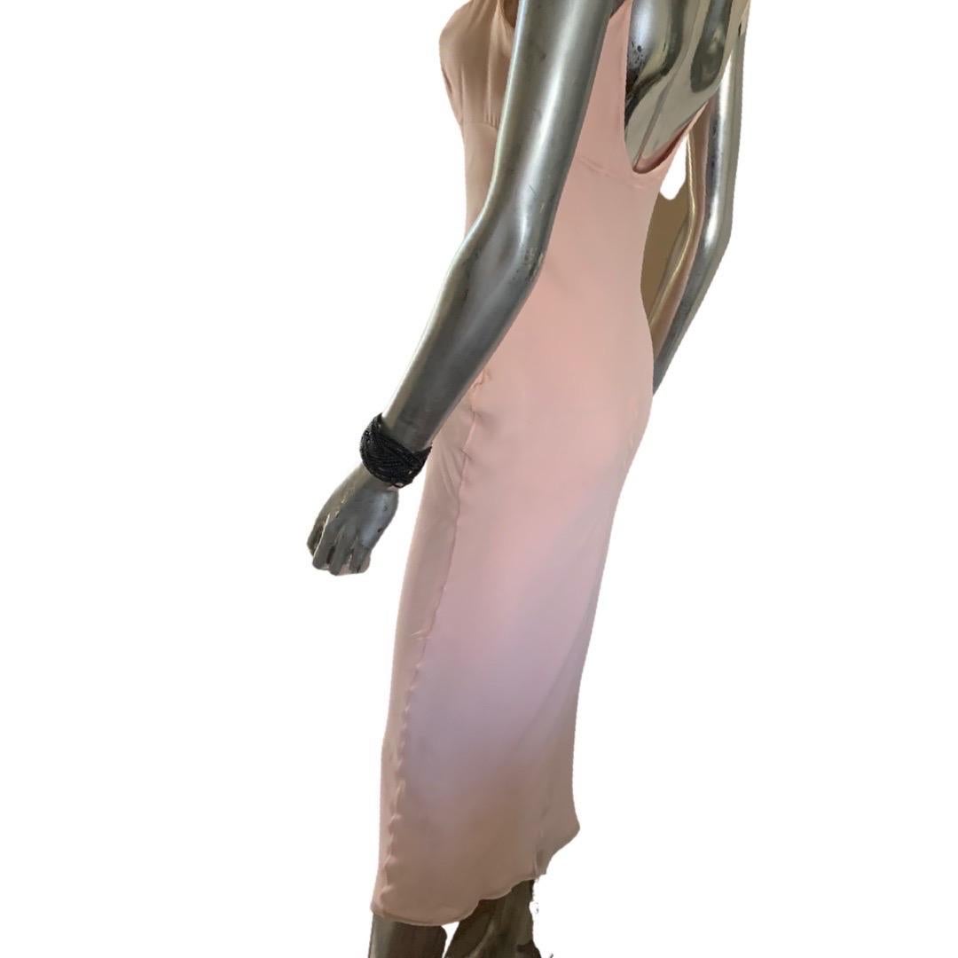 Richard Tyler Couture Blush Pink Bias Cut Silk Dress Celebrity Owned Size 6 For Sale 3