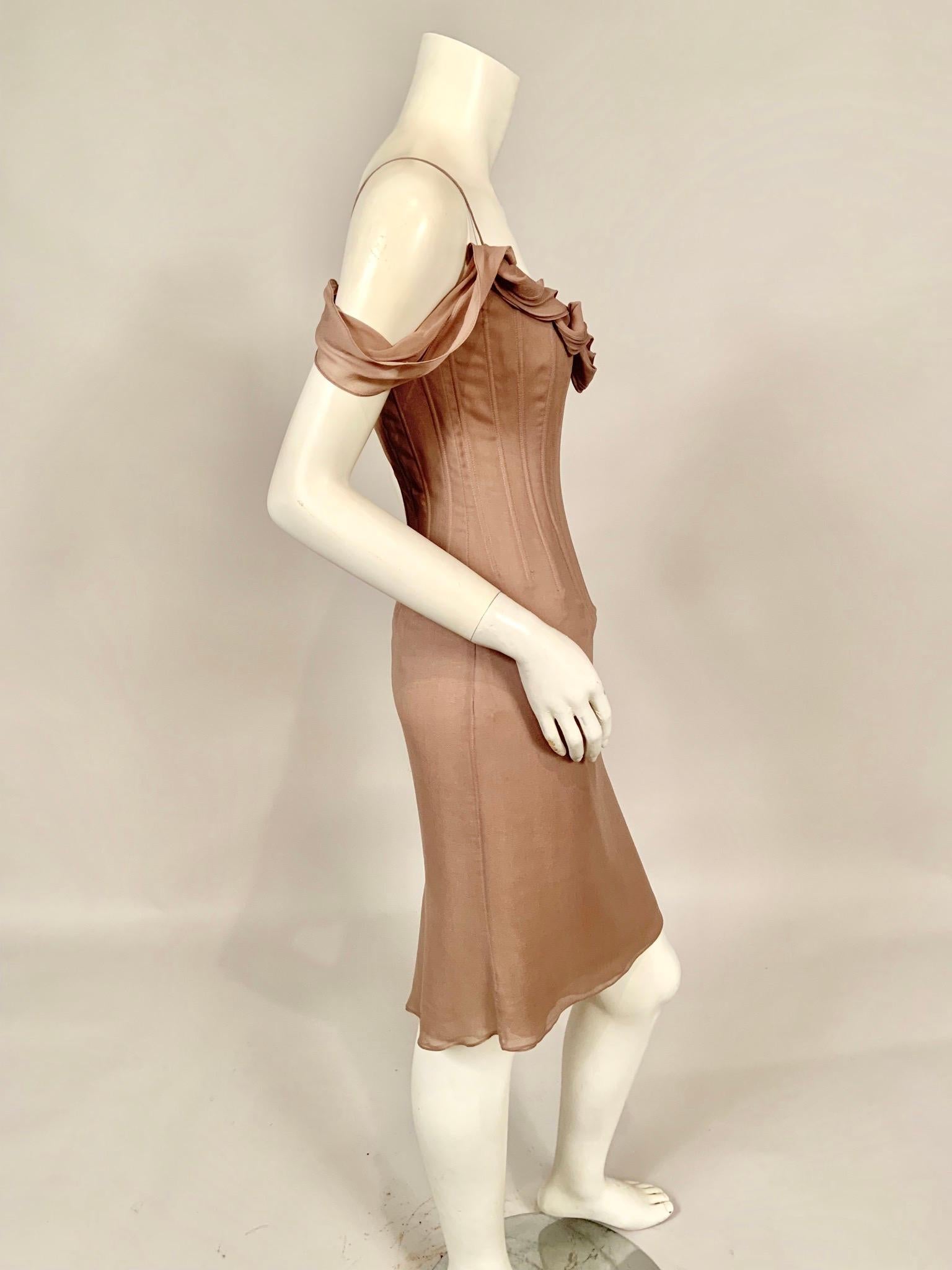 mauve silk dress