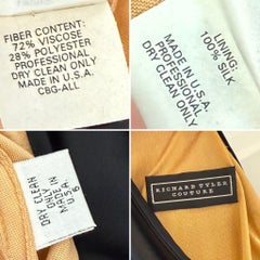 RICHARD TYLER COUTURE Vintage Negro Vestido de un hombro Maxi Vestido largo