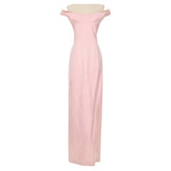 Richard Tyler Pink Off The Shoulder Couture Gown
