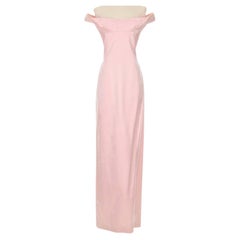 Richard Tyler Rosa schulterfreies Couture-Kleid