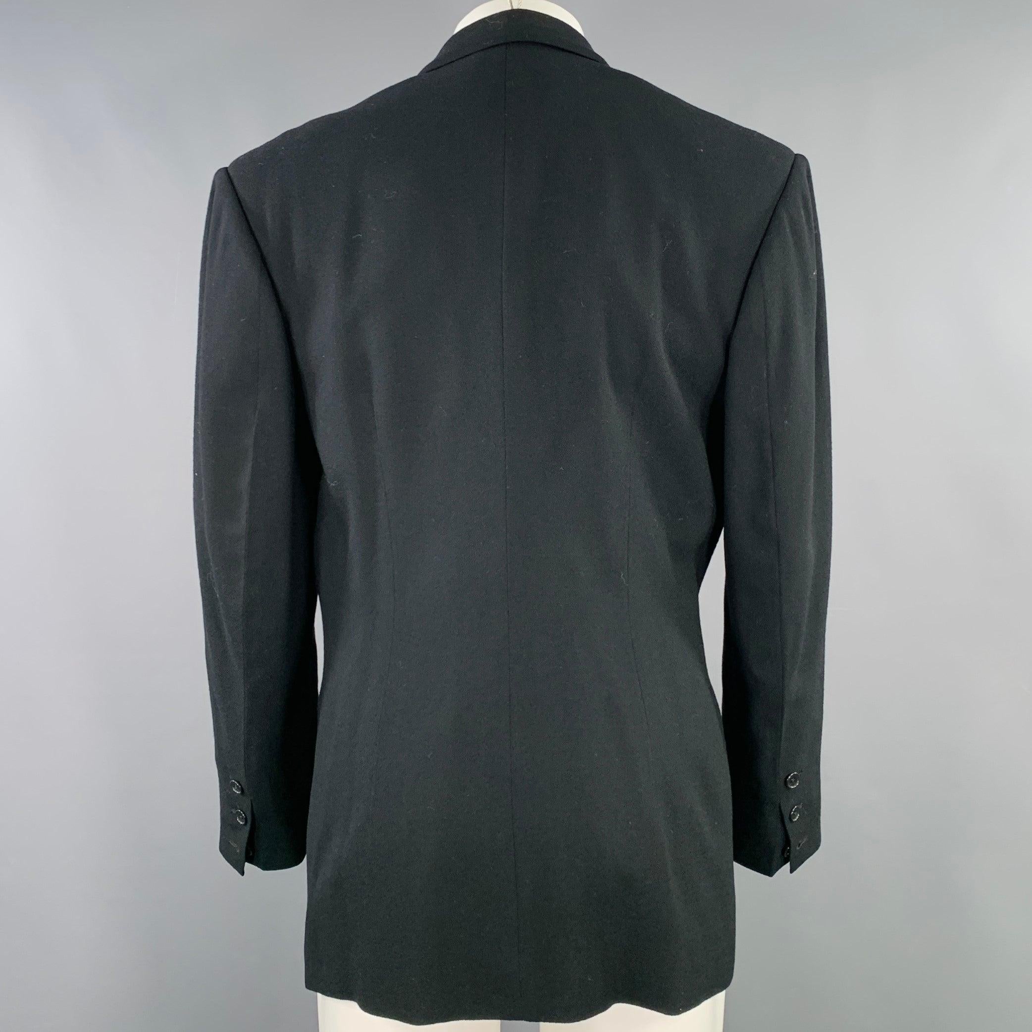 Noir RICHARD Tyler Taille 40 Manteau de sport en crêpe de laine noir à un seul bouton en vente