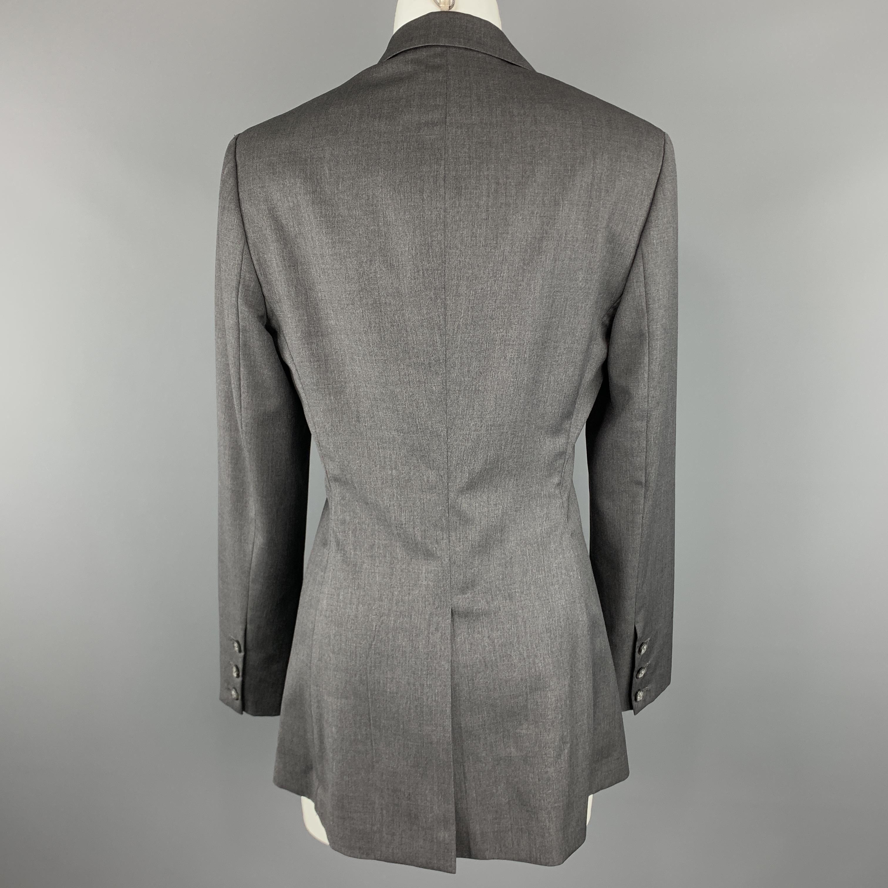 Gray RICHARD TYLER Size 8 Grey Jacket / Blazer
