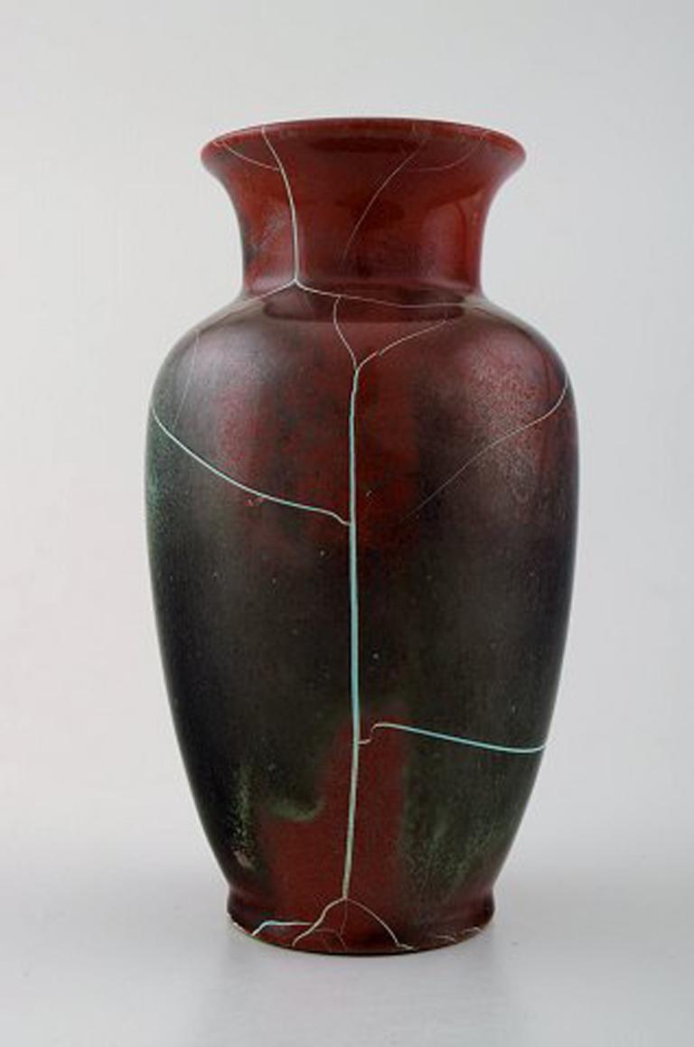 Richard Uhlemeyer, deutscher Keramiker, Keramikvase, schöne geschliffene Glasur (Moderne der Mitte des Jahrhunderts) im Angebot