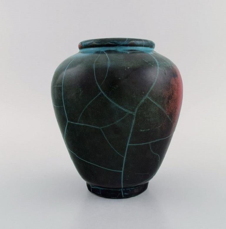 Mid-Century Modern Richard Uhlemeyer, Germany, Vase in Glazed Ceramics, 1950s