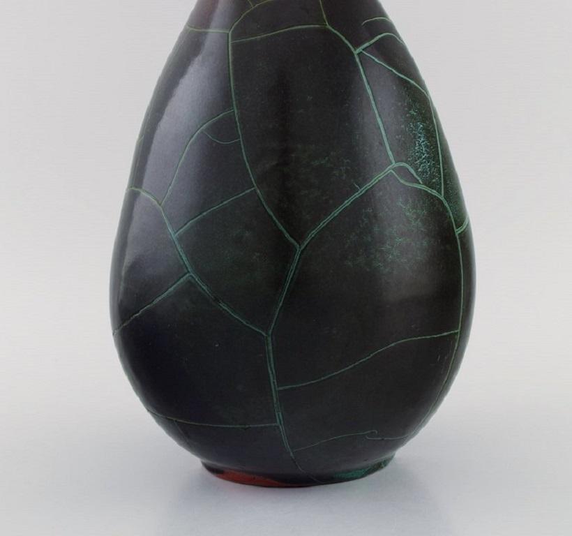 Mid-20th Century Richard Uhlemeyer, Germany, Vase in Glazed Ceramics, 1950s For Sale