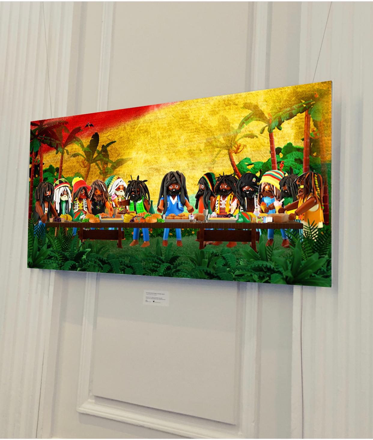 The Last Rastafarian Supper  - Painting by Richard Unglik