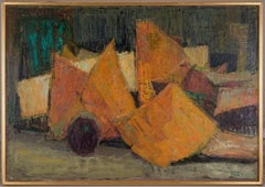 Richard Vilhelm Petersen, dänischer Künstler. Öl auf Leinwand. Abstrakte Zusammensetzung.