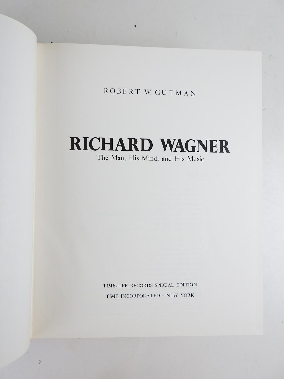 Richard Wagner: The Man, His Mind and His Music; Ring Resounding; The Perfect Wagnerite: A Commentary on Wagner's Ring Cycle by Robert W. Gutman; John Culshaw; Bernard Shaw, 
Published by Time-Life Records Special Edition, 1972, 3 volumes.  Black